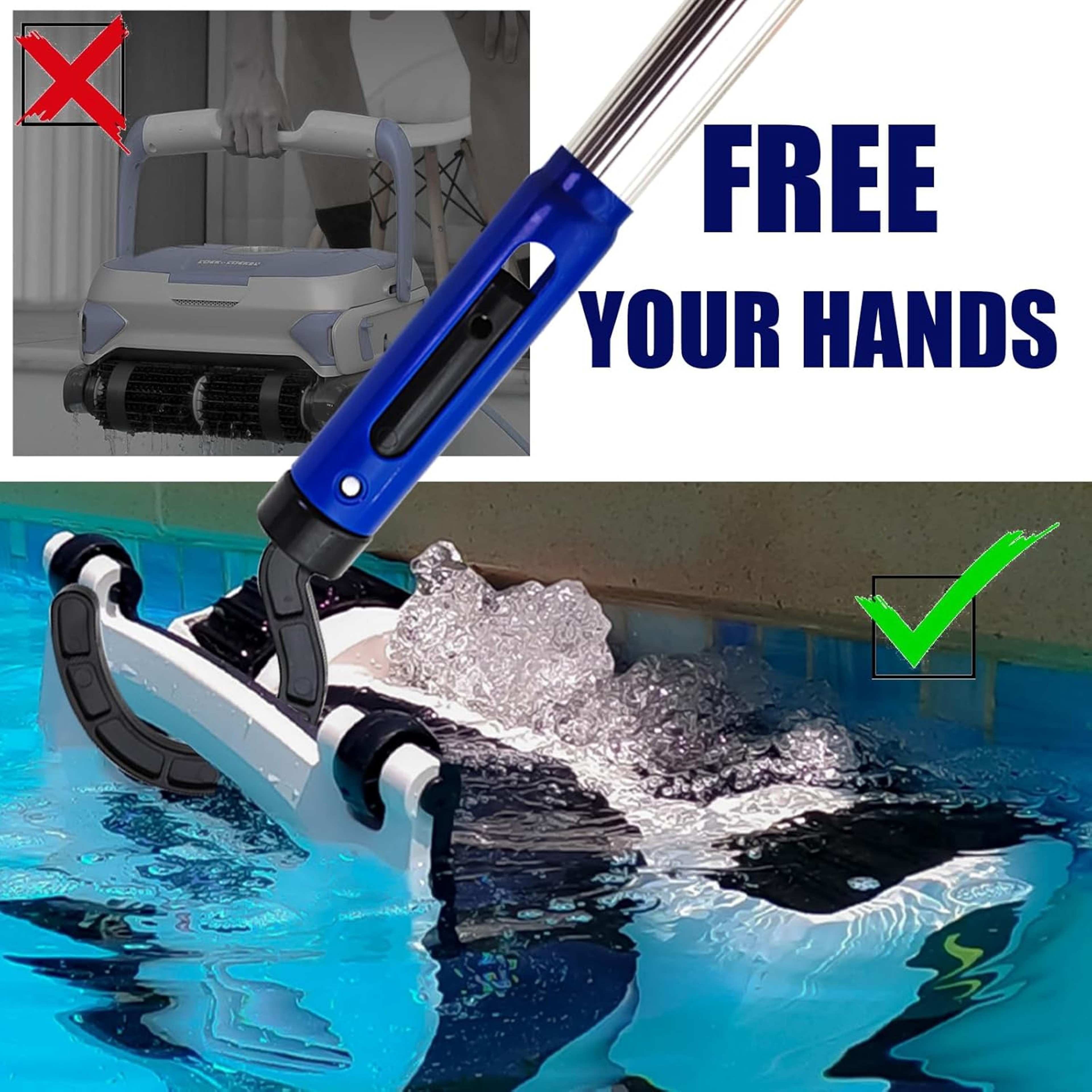 Universal Robot Pool Cleaner Hook For Telescopic Pole Pool Vacuum Retrieval Tool 4