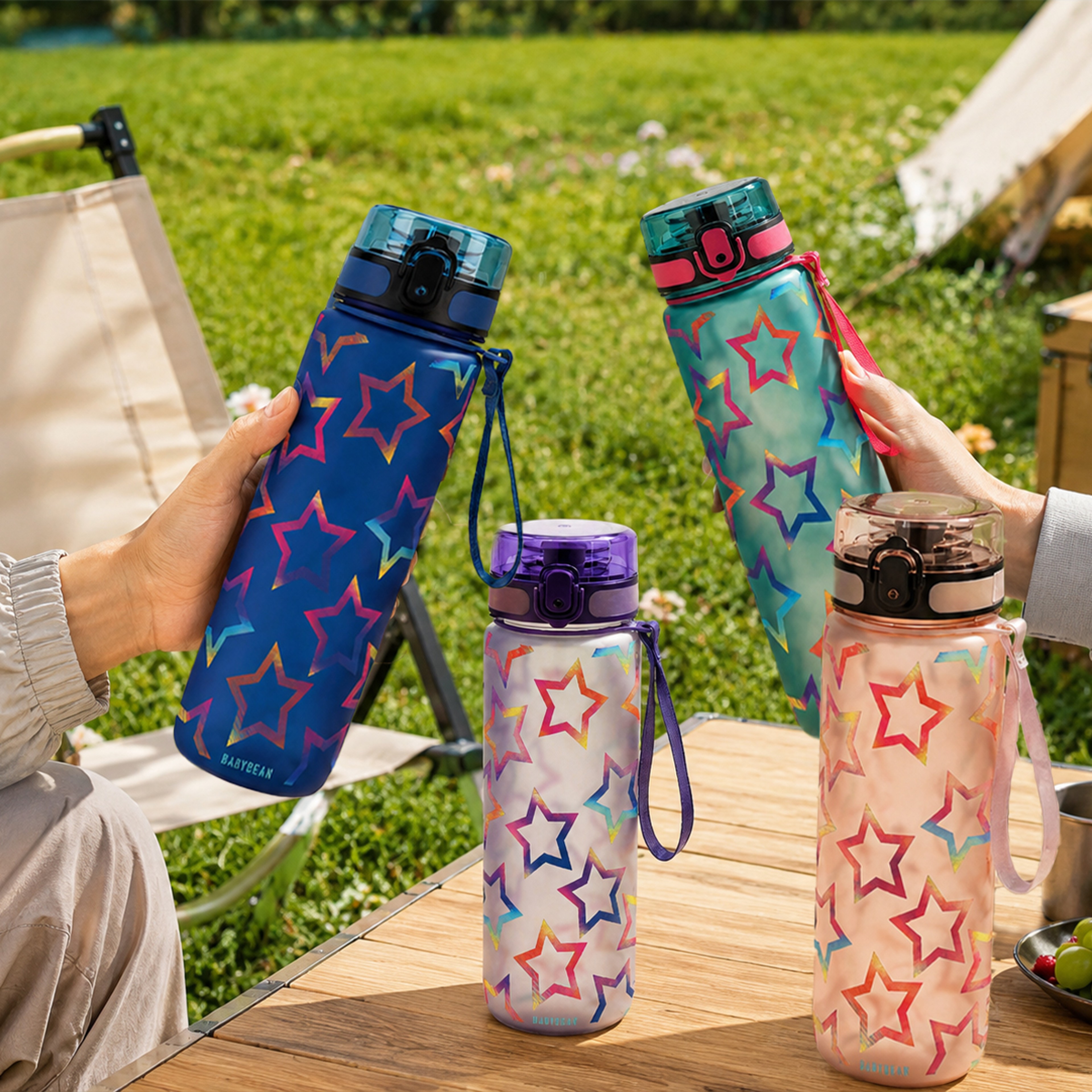 750ml Sports Water Bottle with Flip Lock Leakproof Lid and Lanyard for Gym, Travel & Daily Hydration – view 2