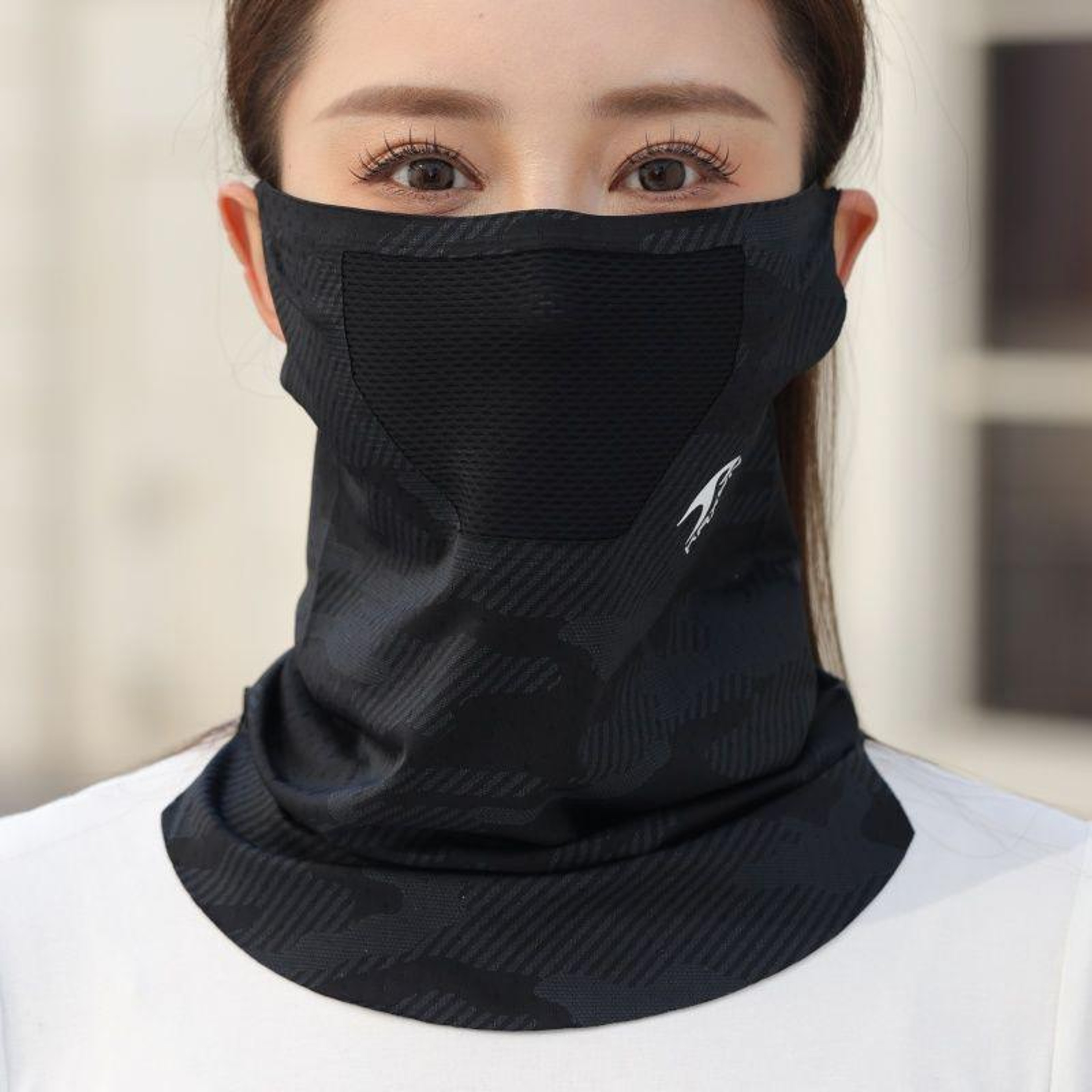 Cooling Ice Silk UV Protection Face Mask With Brim For Cycling Hiking  Outdoor Sun Protection 2