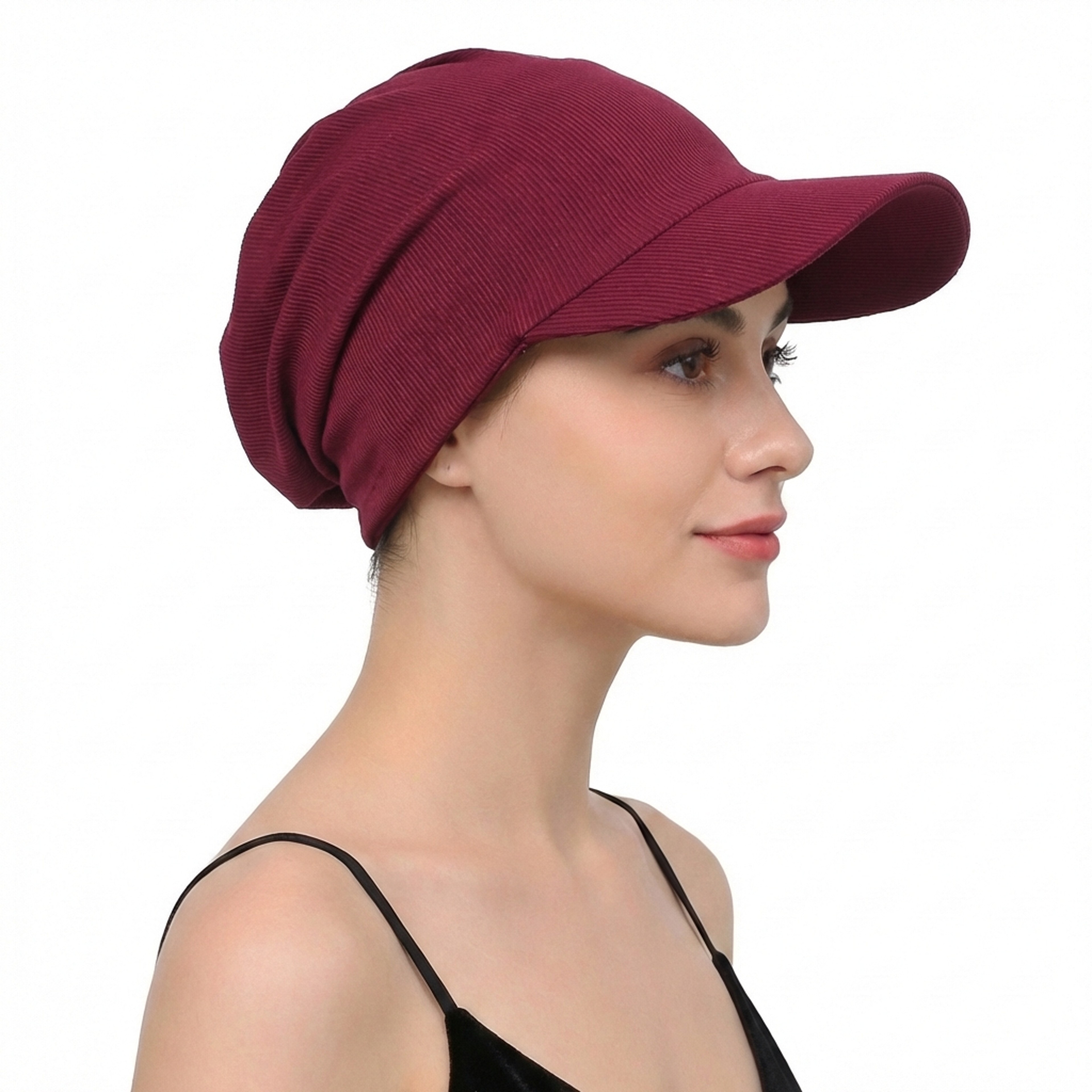 Modest Muslim Hijab Cap With Visor Brim For Women  Sun Hat Turban Head Cover 2