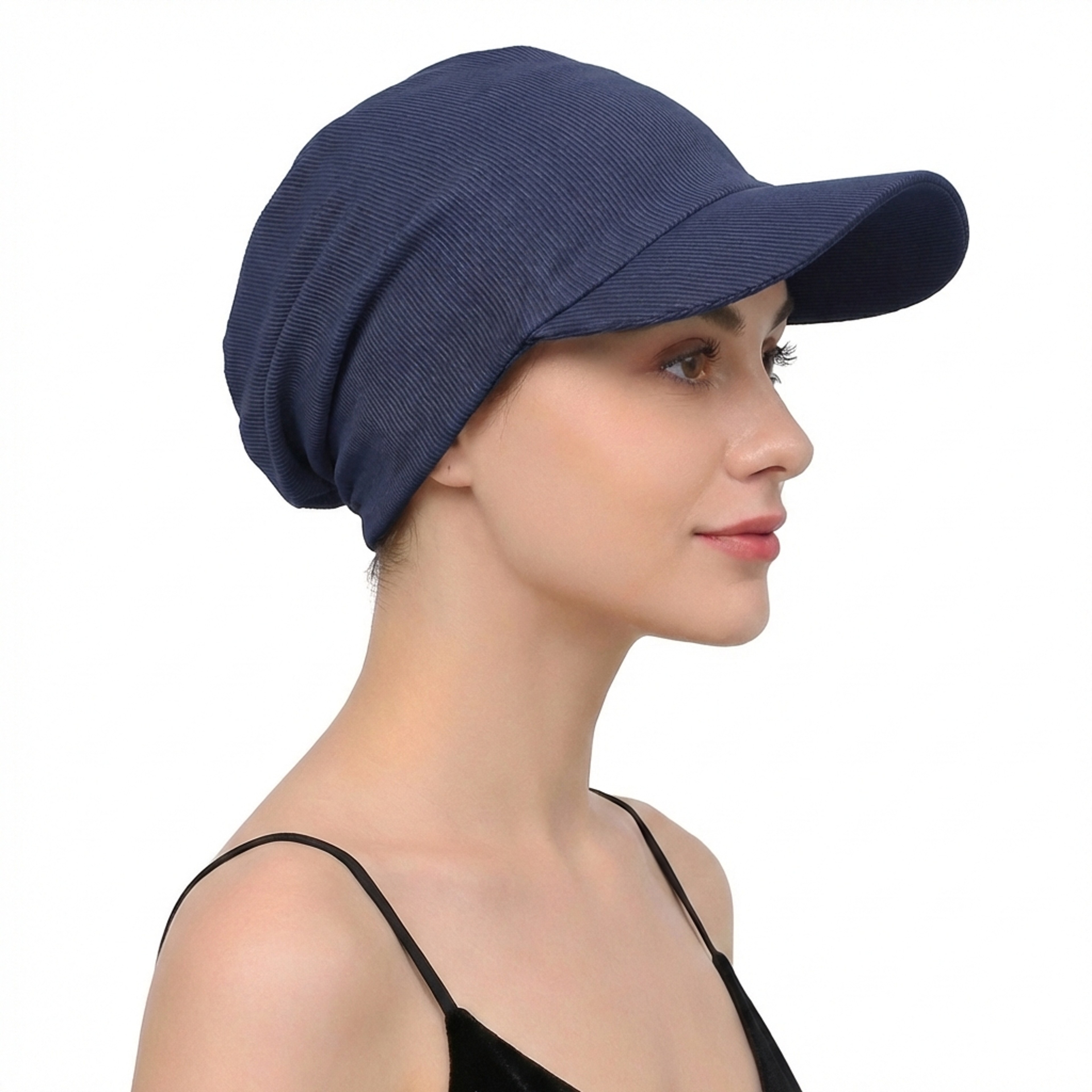 Modest Muslim Hijab Cap With Visor Brim For Women  Sun Hat Turban Head Cover 4
