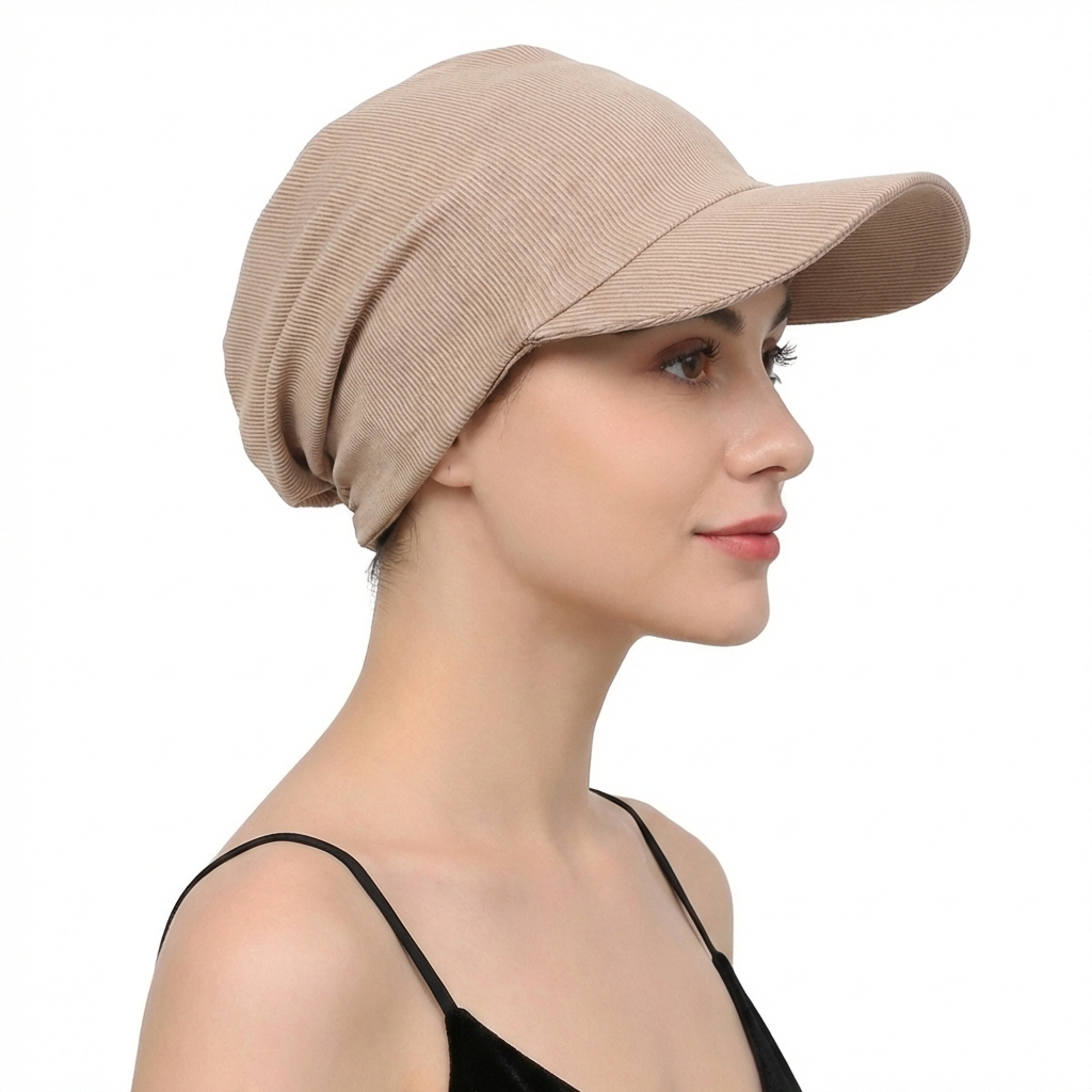 Modest Muslim Hijab Cap With Visor Brim For Women  Sun Hat Turban Head Cover 5