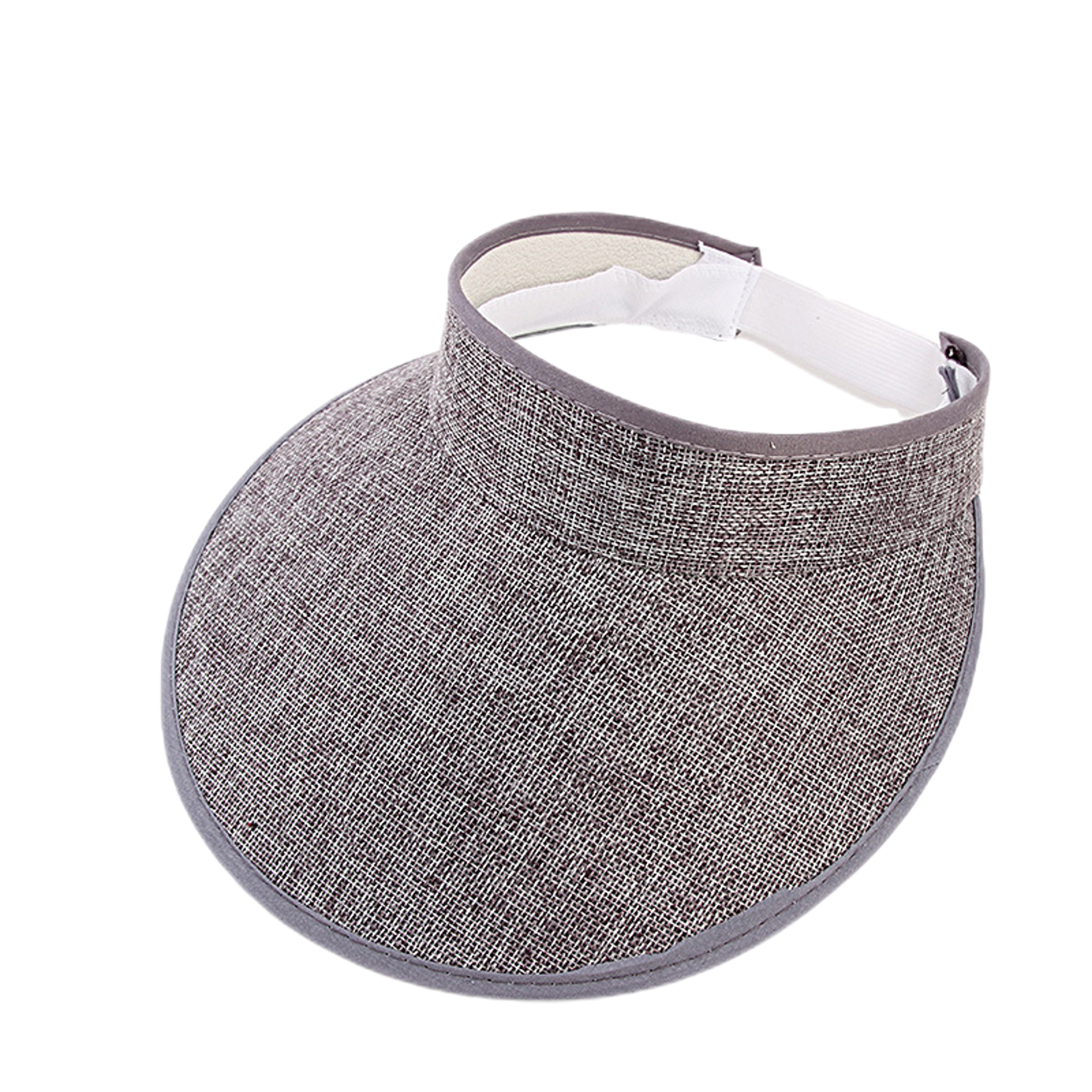 Womens Sun Visor Faux Linen Summer Visor Hat Adjustable Sports Beach Cap 4