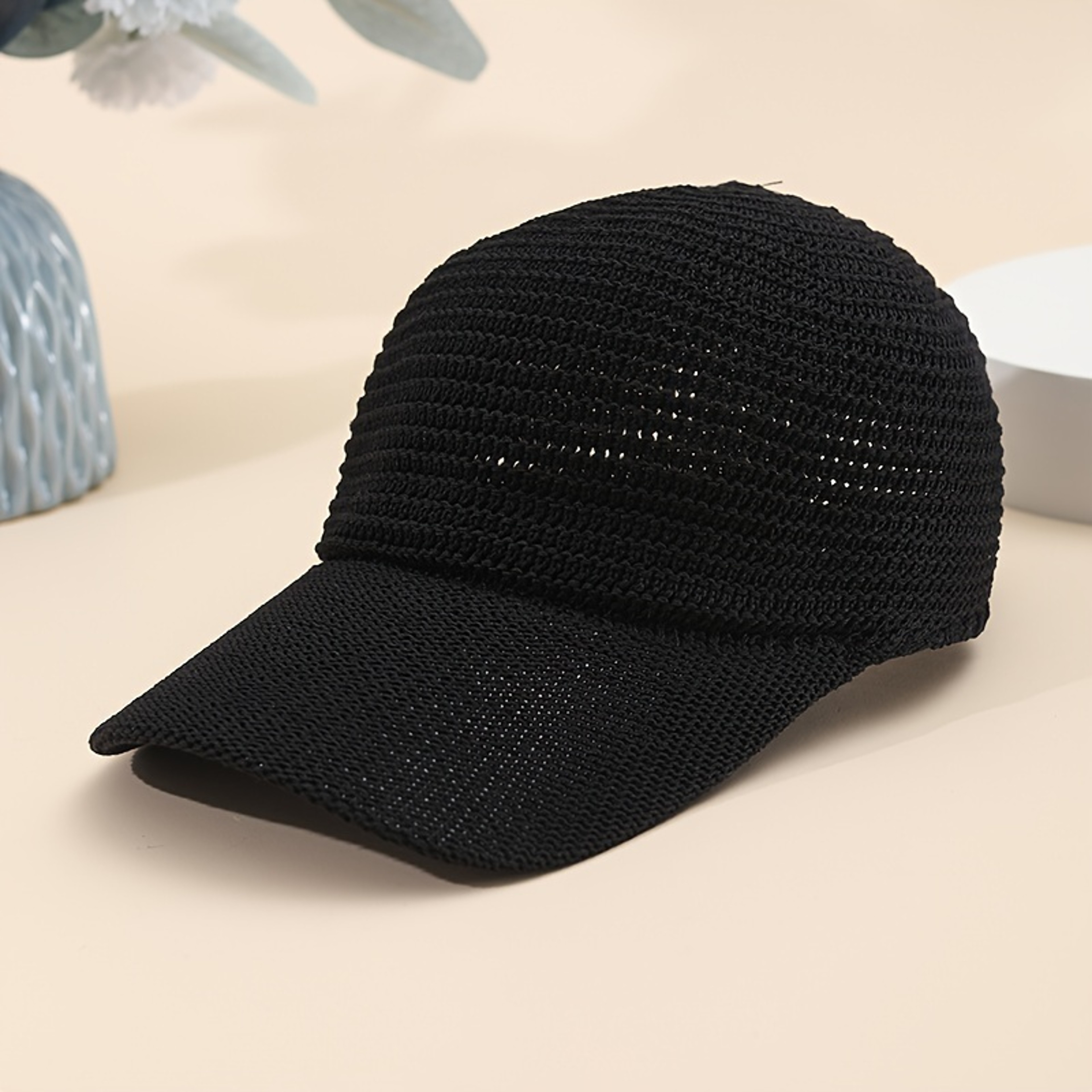 Breathable Linen Baseball Cap Adjustable Duckbill Sun Hat For Men And Women 3