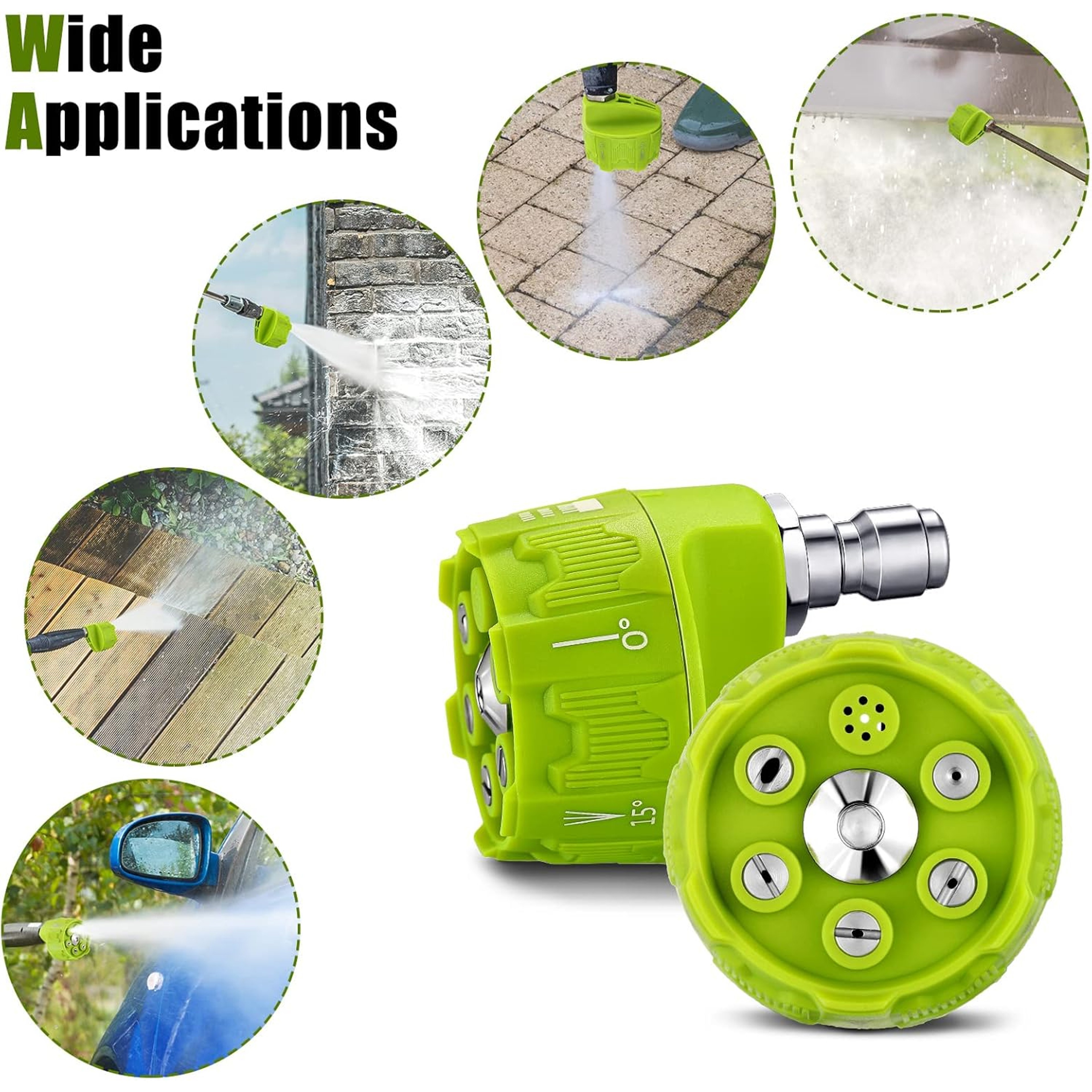 6 In 1 Pressure Washer Nozzle With Quick Connect For Car Washing 3
