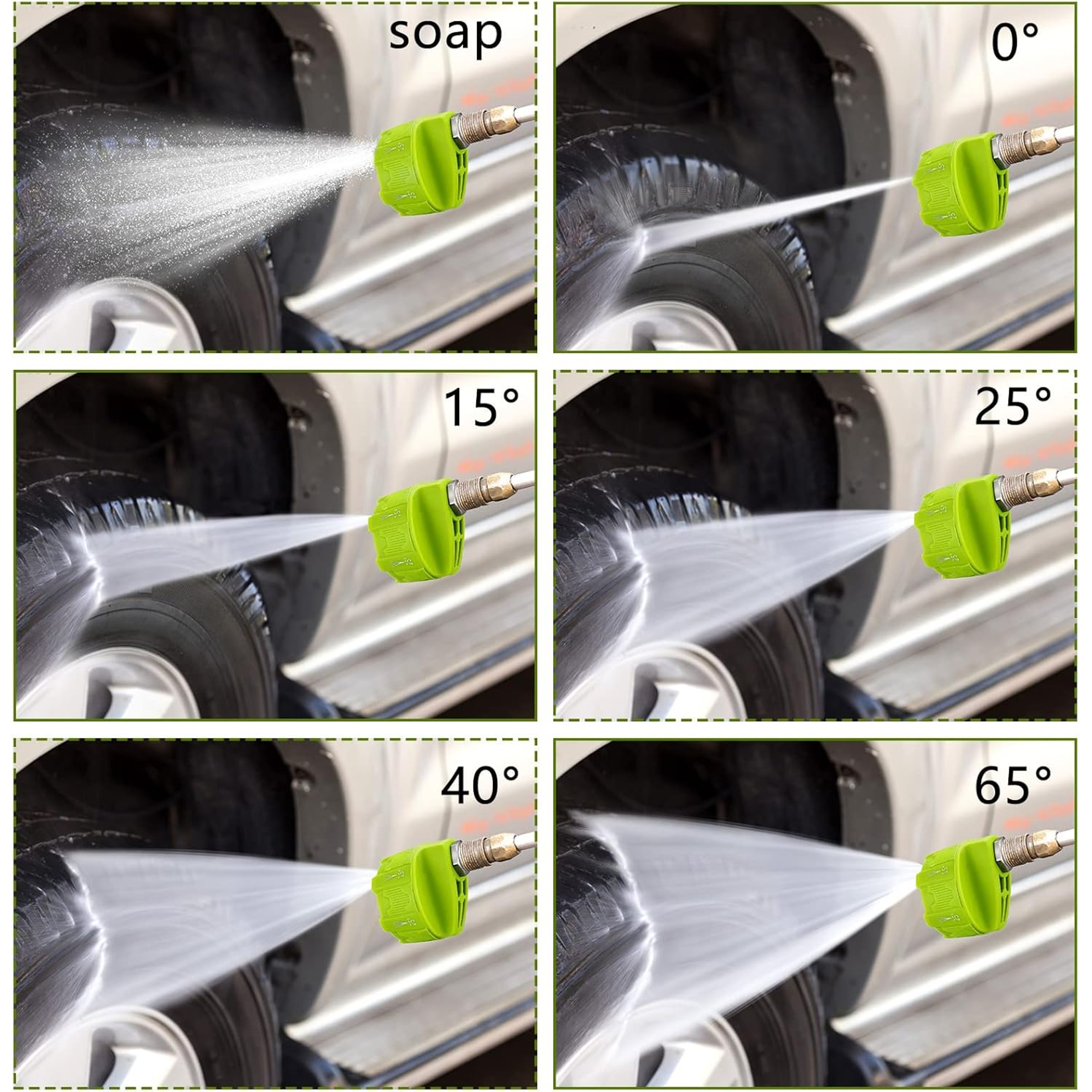 6 In 1 Pressure Washer Nozzle With Quick Connect For Car Washing 4