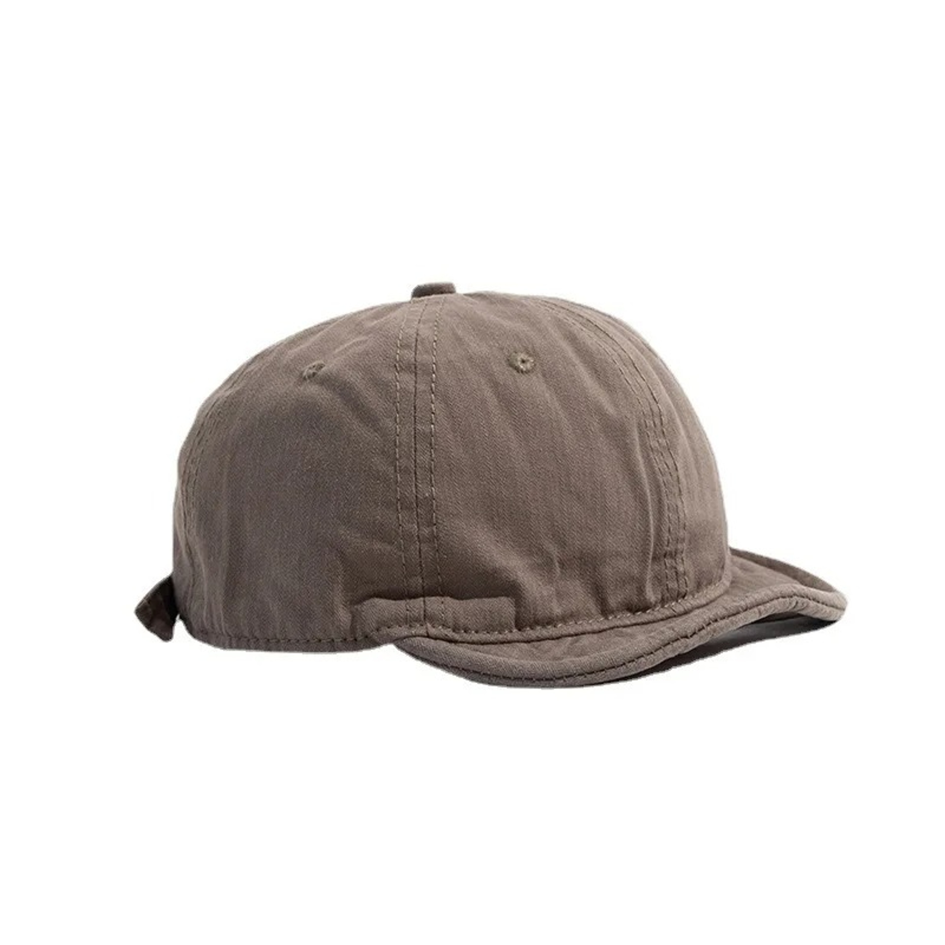 Retro Washed Short Brim Baseball Cap Adjustable Snapback Hat for Men & Women – view 6