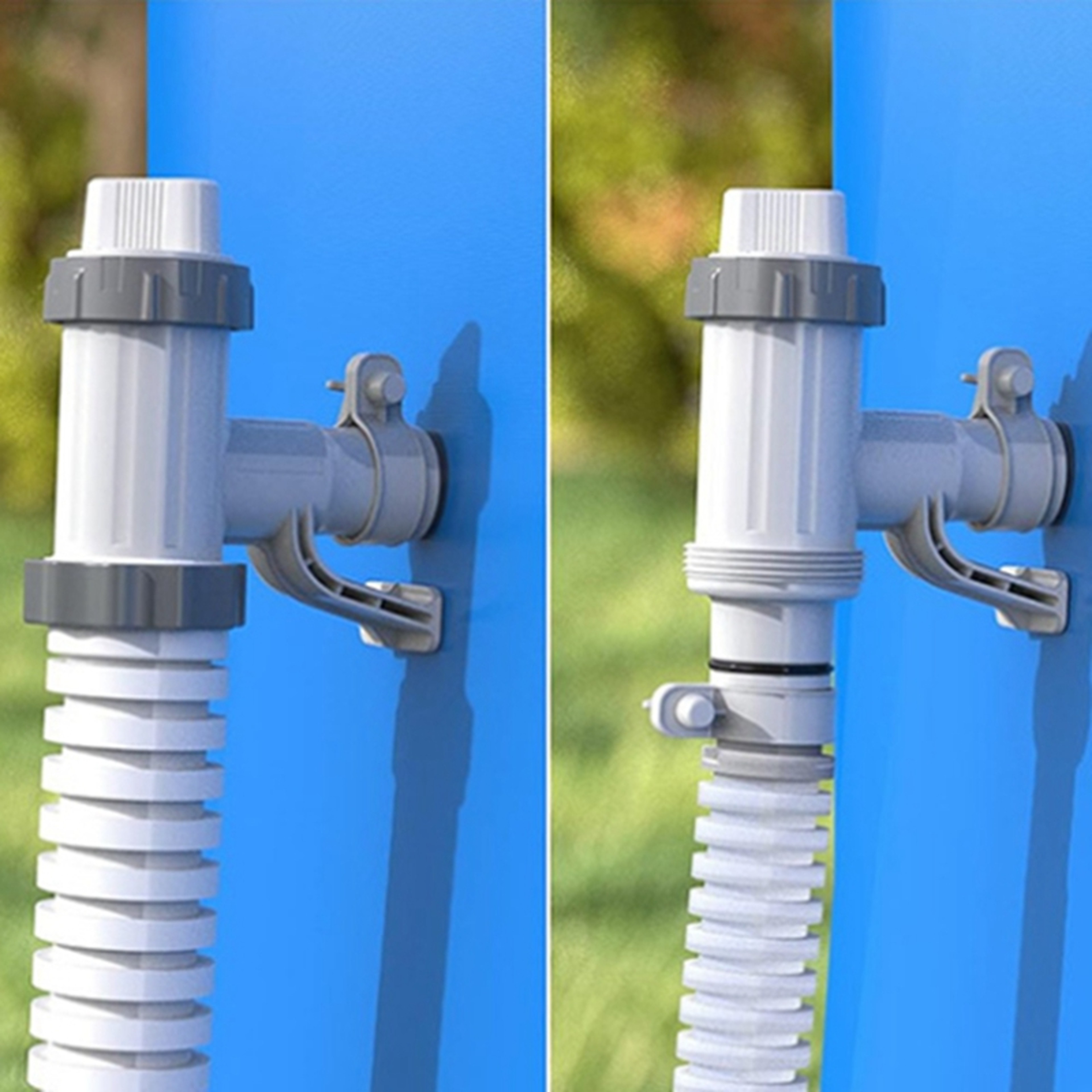 Pool Hose Adapter & Plunger Valve Kit with Hose Holder for Above Ground Pools – view 5