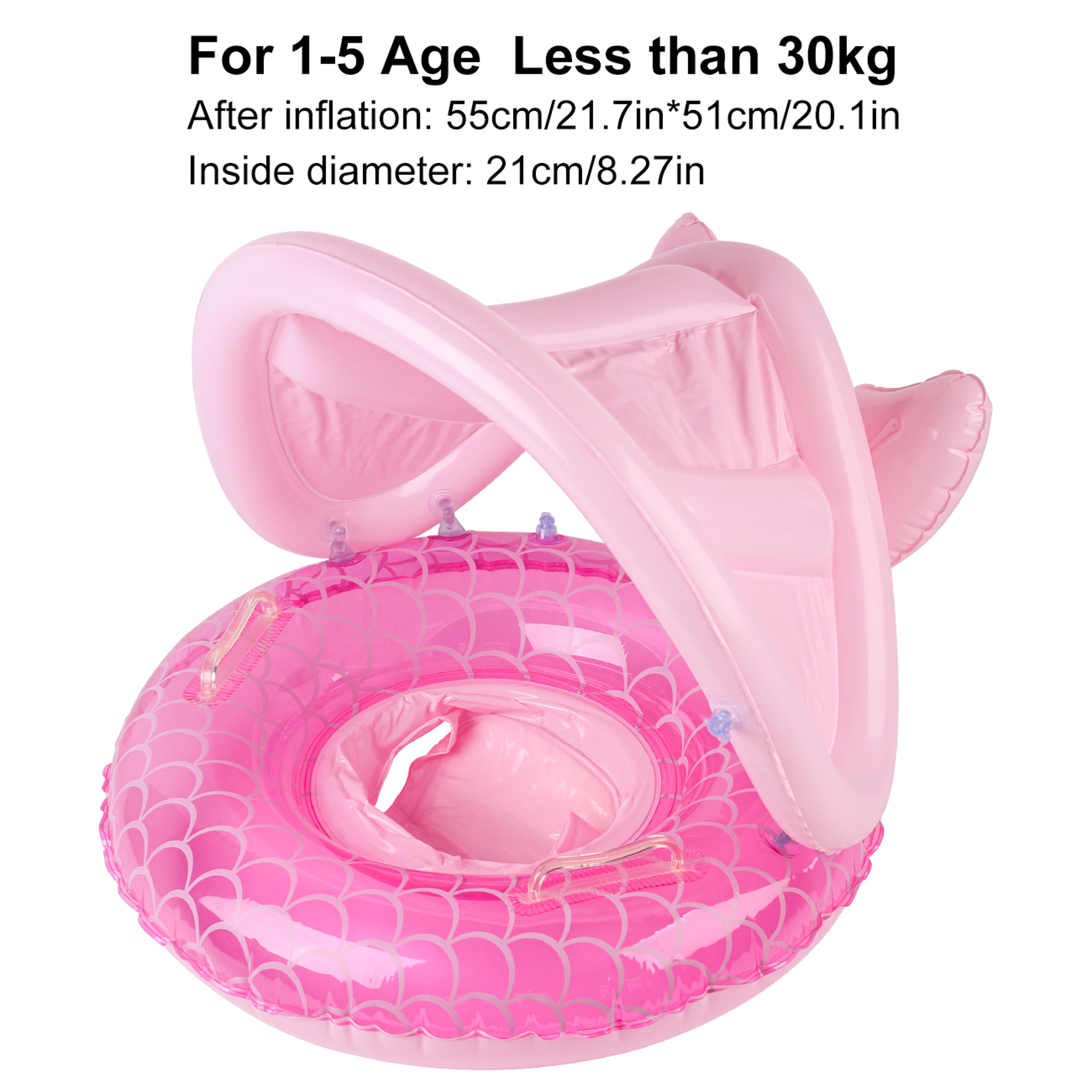 SunnyShield Baby Pool Float With Canopy  Safety Seat For Pool And Beach 5