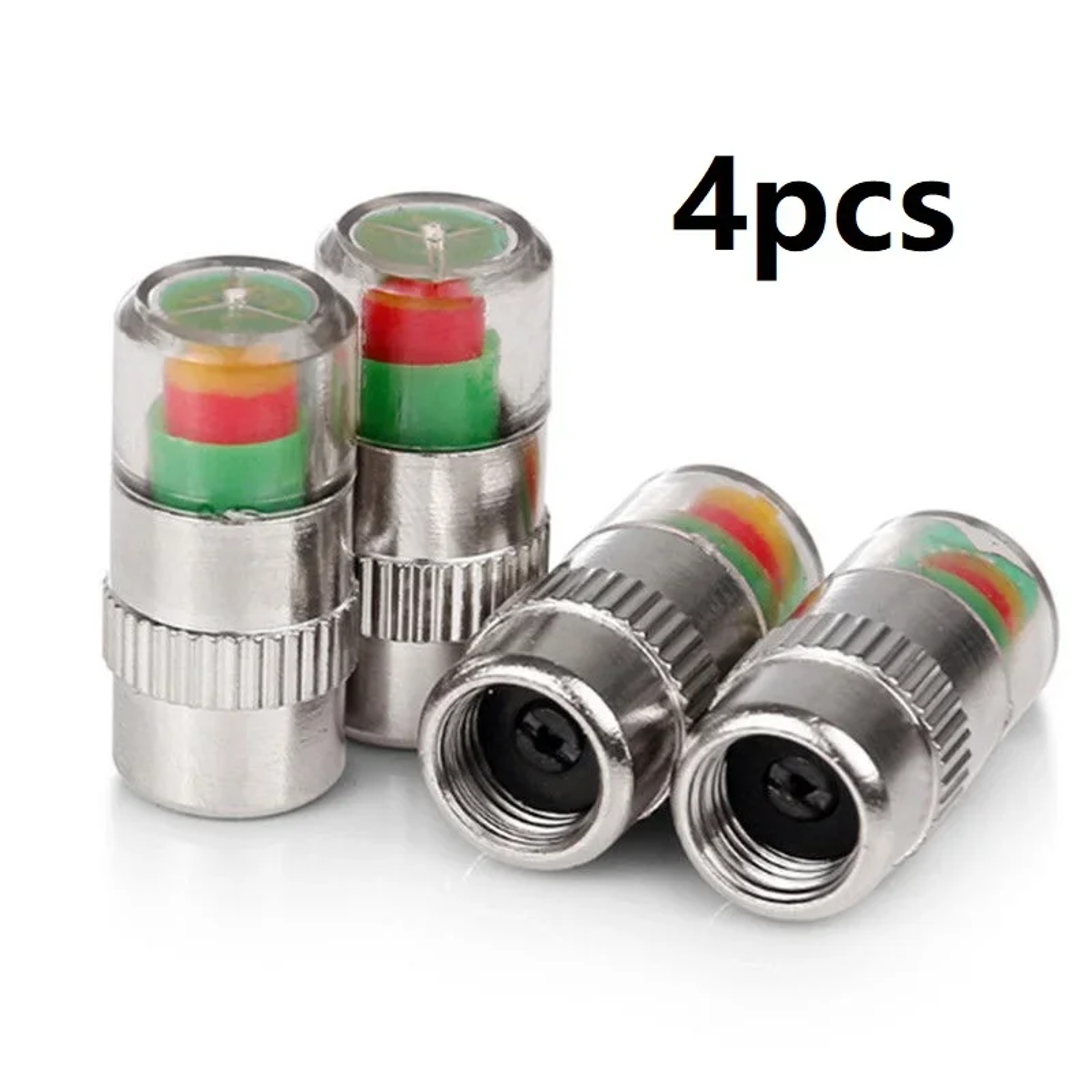 Smart Tire Pressure Indicator Valve Caps 4 Pack Universal Tire Pressure Monitor Caps 6