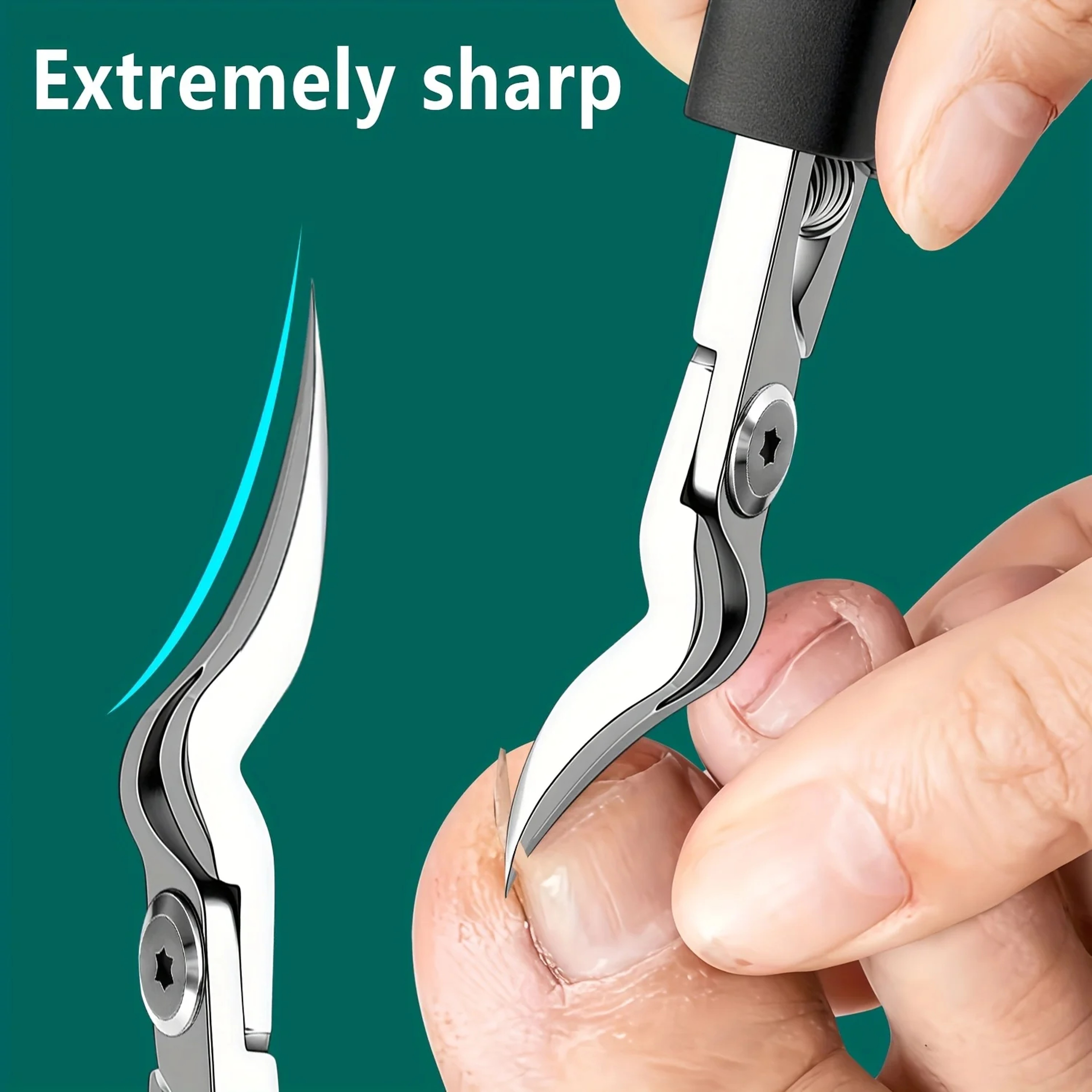 Professional Heavy Duty Nail Clipper For Thick  Ingrown Toenails With Serrated Stainless Steel Blad 1