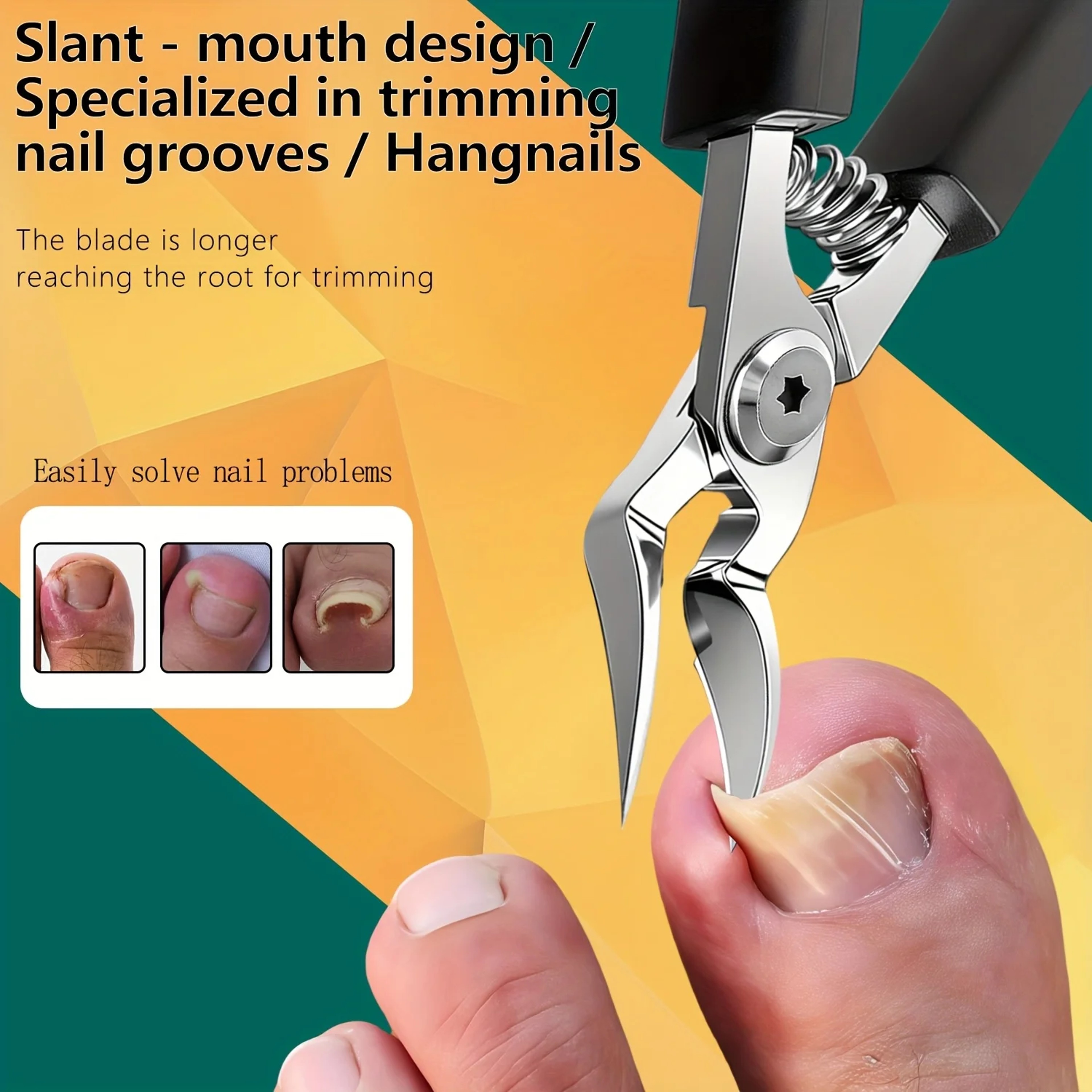 Professional Heavy Duty Nail Clipper For Thick  Ingrown Toenails With Serrated Stainless Steel Blad 2