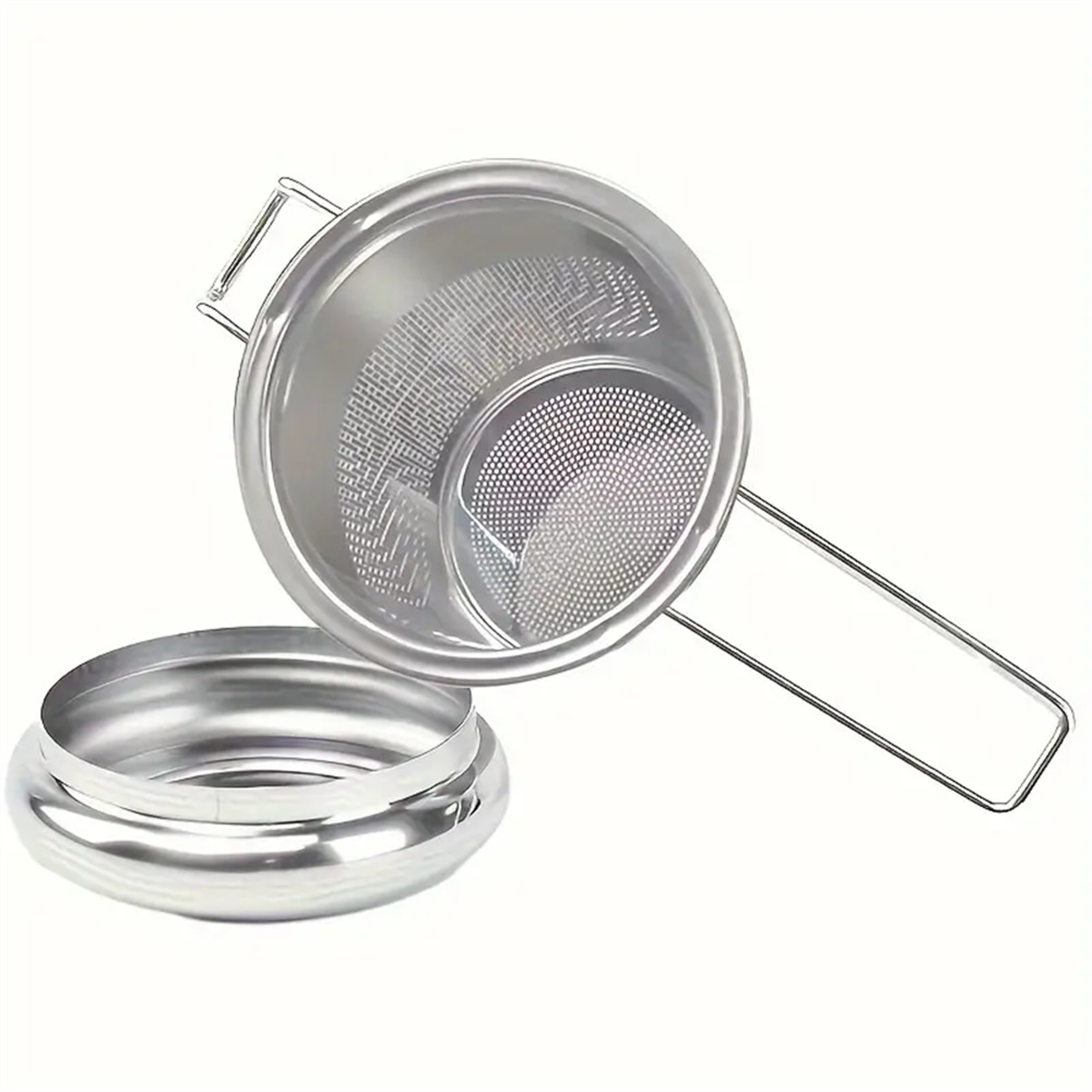 Premium Stainless Steel Tea Strainer With Lid  Folding Handle For Loose Leaf Tea 3