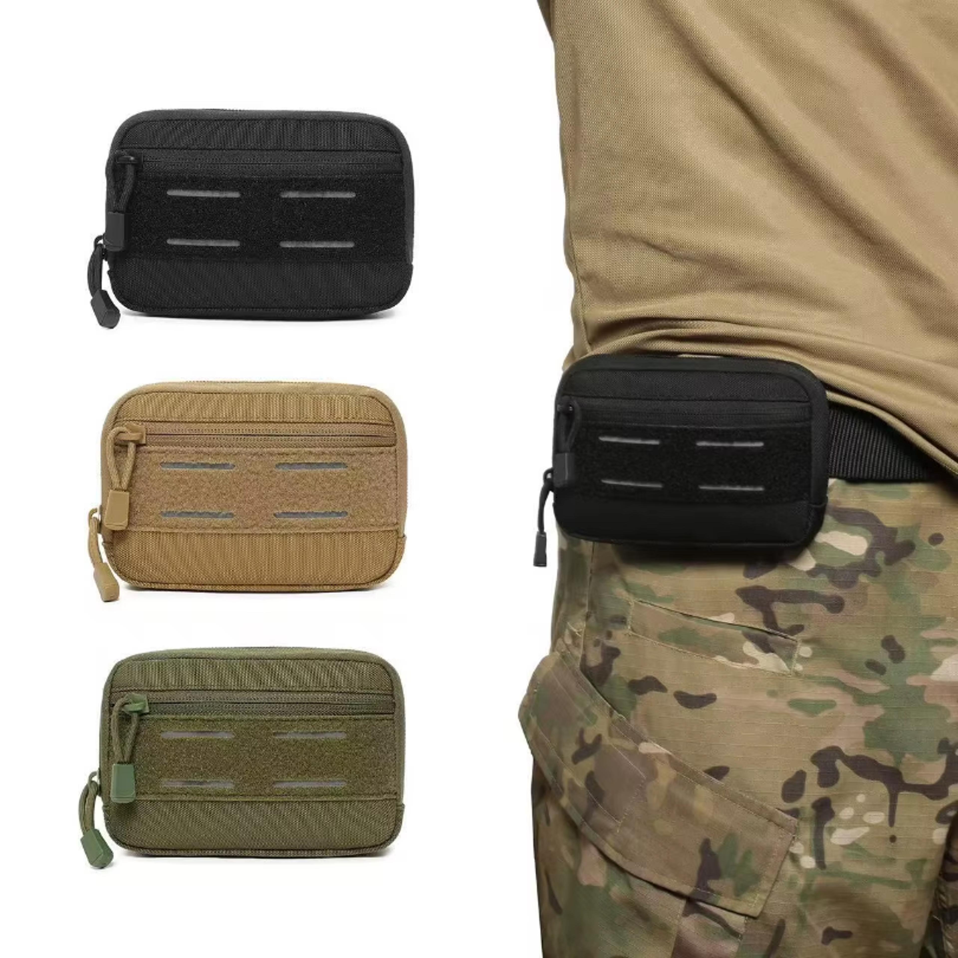 Tactical MOLLE EDC Utility Pouch Waist Bag for Camping Hiking & Emergency Gear – view 1
