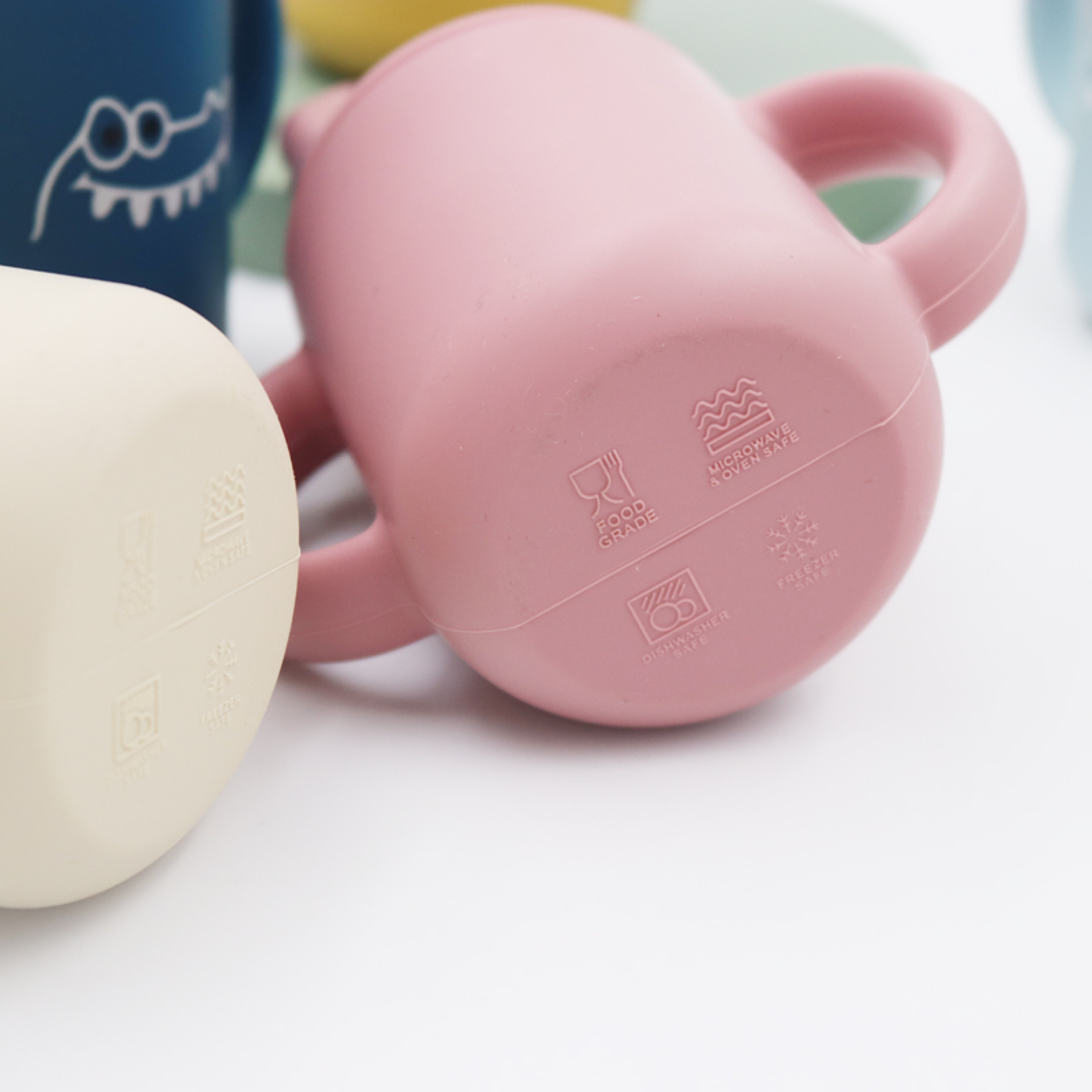 Baby Silicone Sippy Cup With Leakproof Snack Container BPA Free Toddler Trainer Cup 4