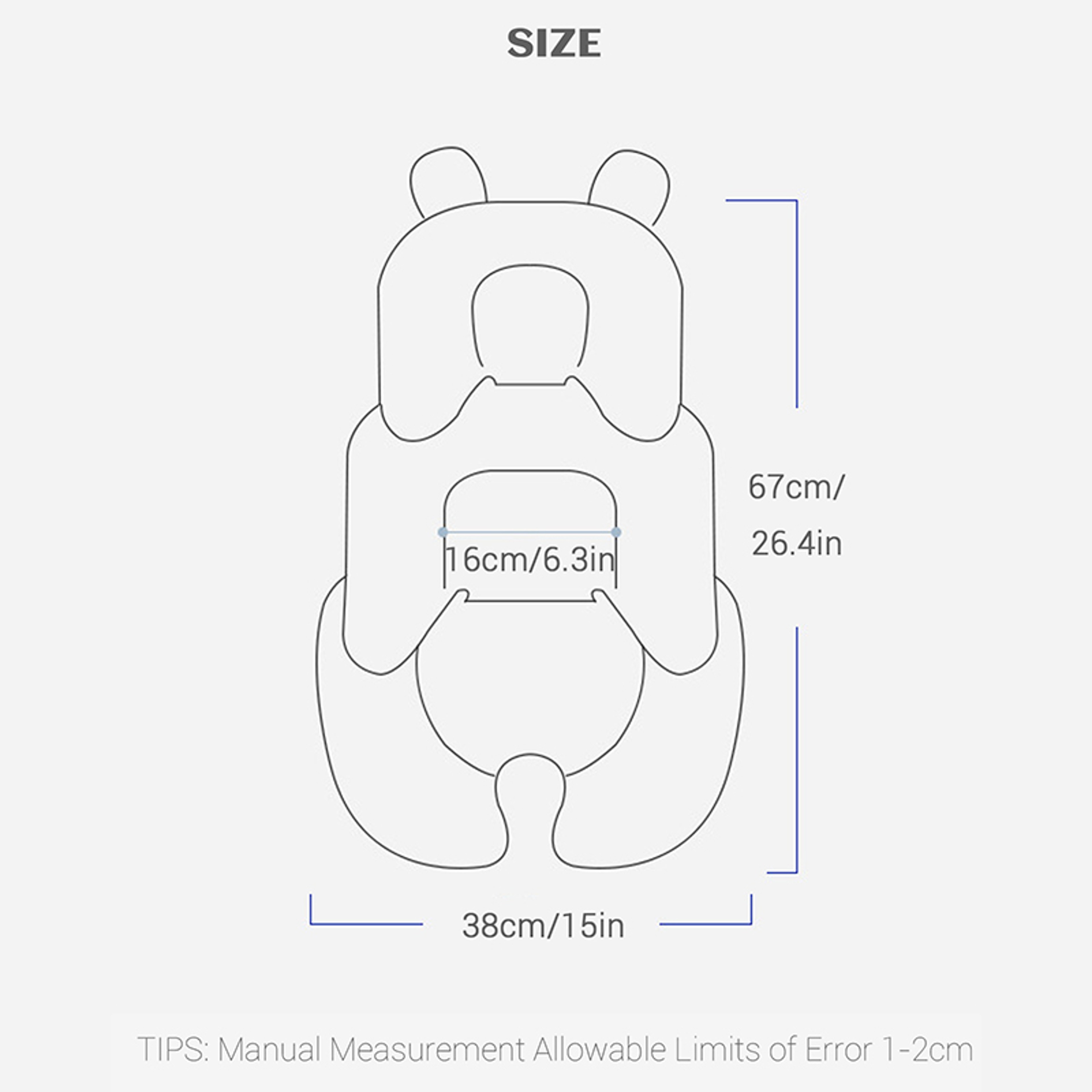 All Season Baby Stroller Cushion Reversible Breathable Stroller Seat Liner For Car Seats  Prams 5