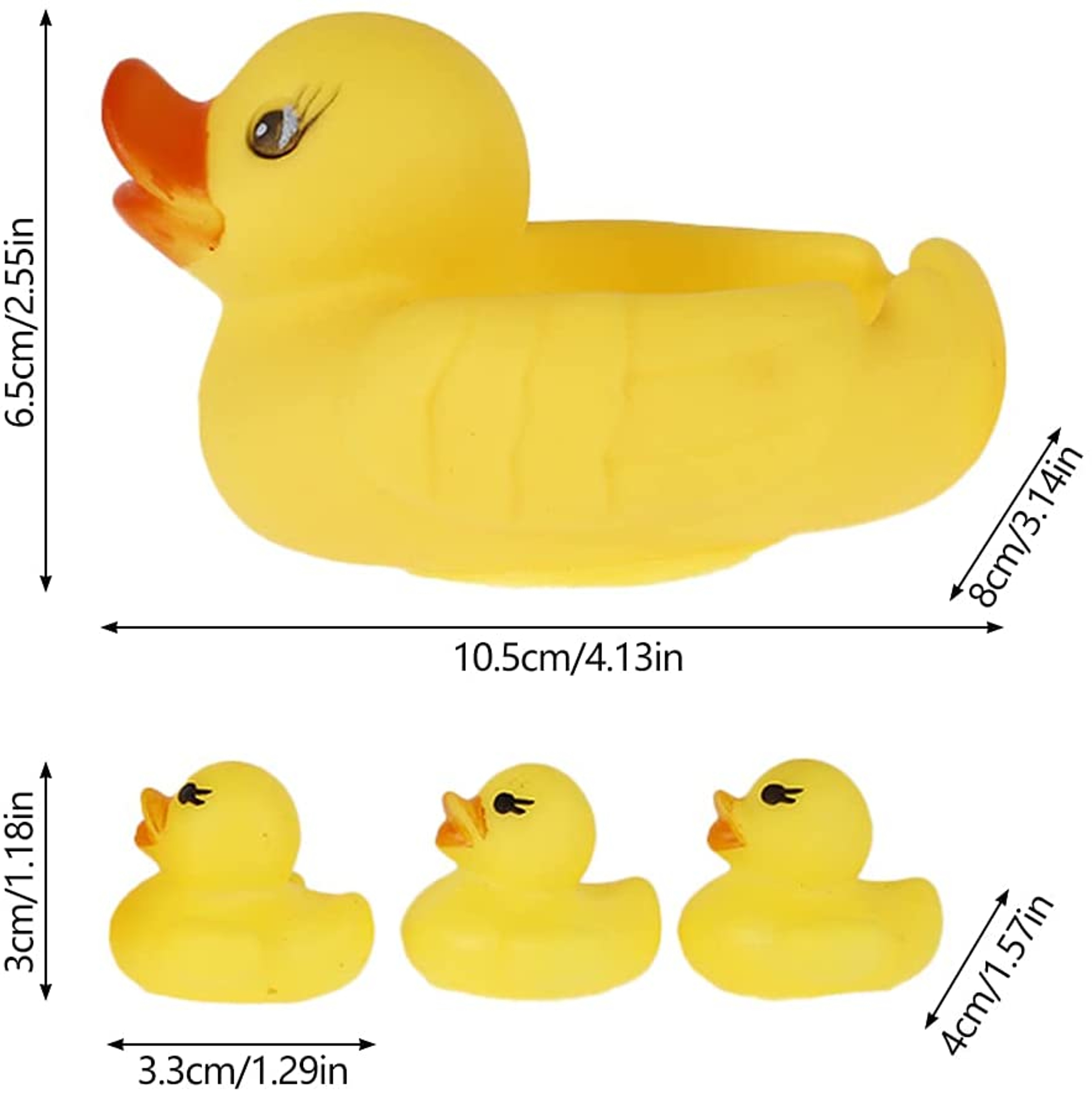Rubber Duck Bath Toy Family Set For Toddlers Kids Baby Shower Gift 6