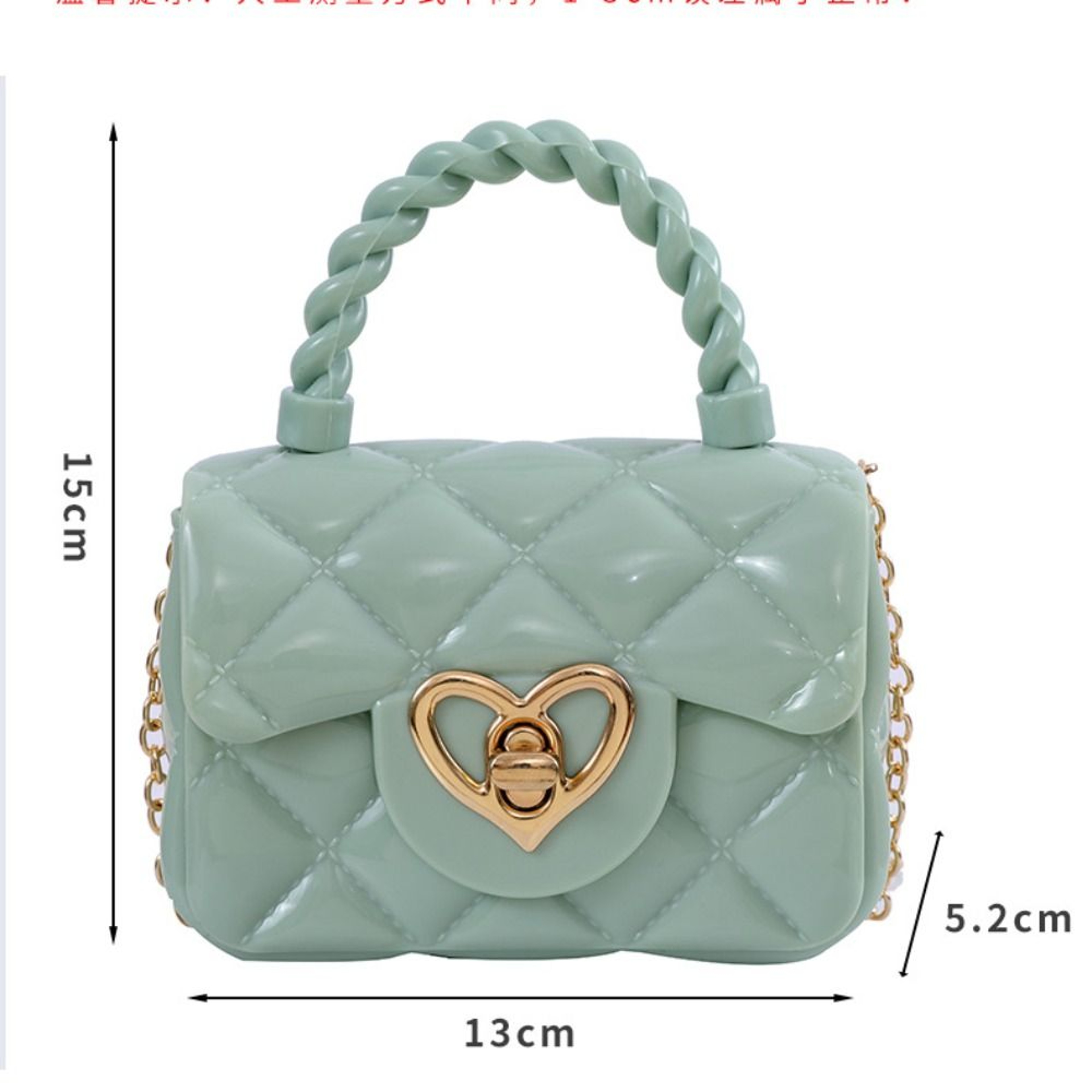 Heart Charm Mini Shoulder Bag for Women Cute PU Leather Purse Crossbody Satchel – view 6