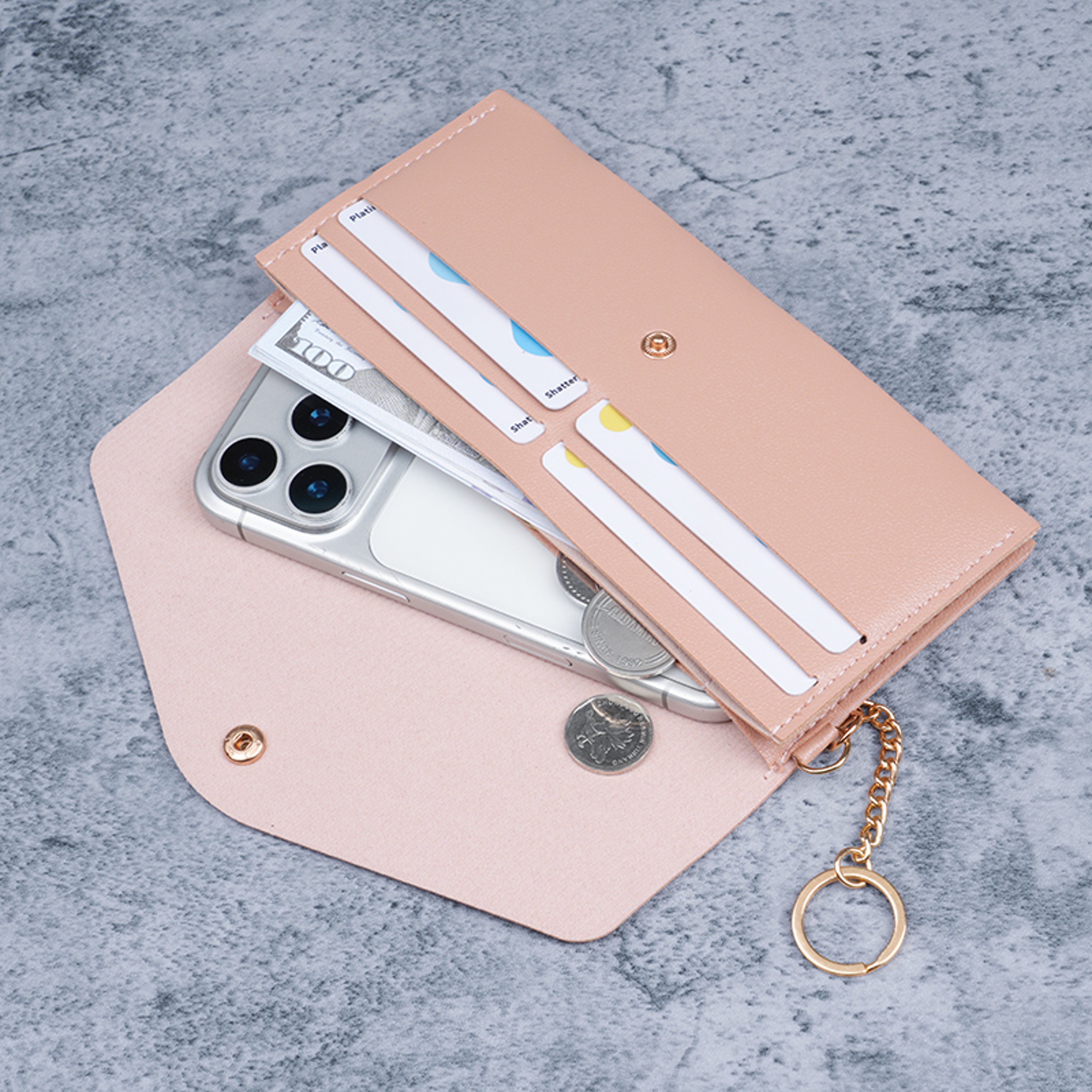 Elegant Womens Long Wallet Phone Clutch With Multiple Card Slots 2