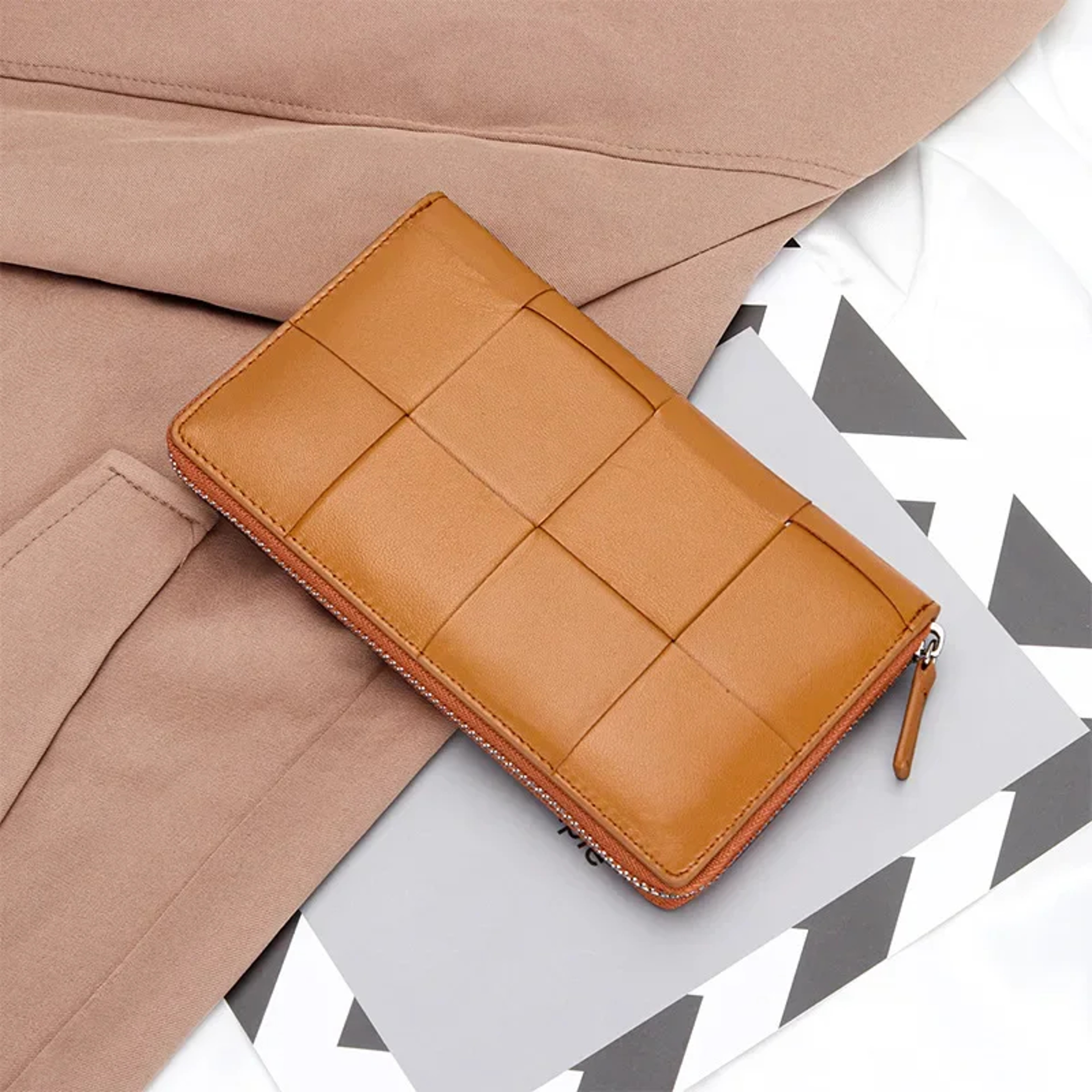 Elegant Genuine Leather Women Wallet Long Leather Clutch Cash Purse 5