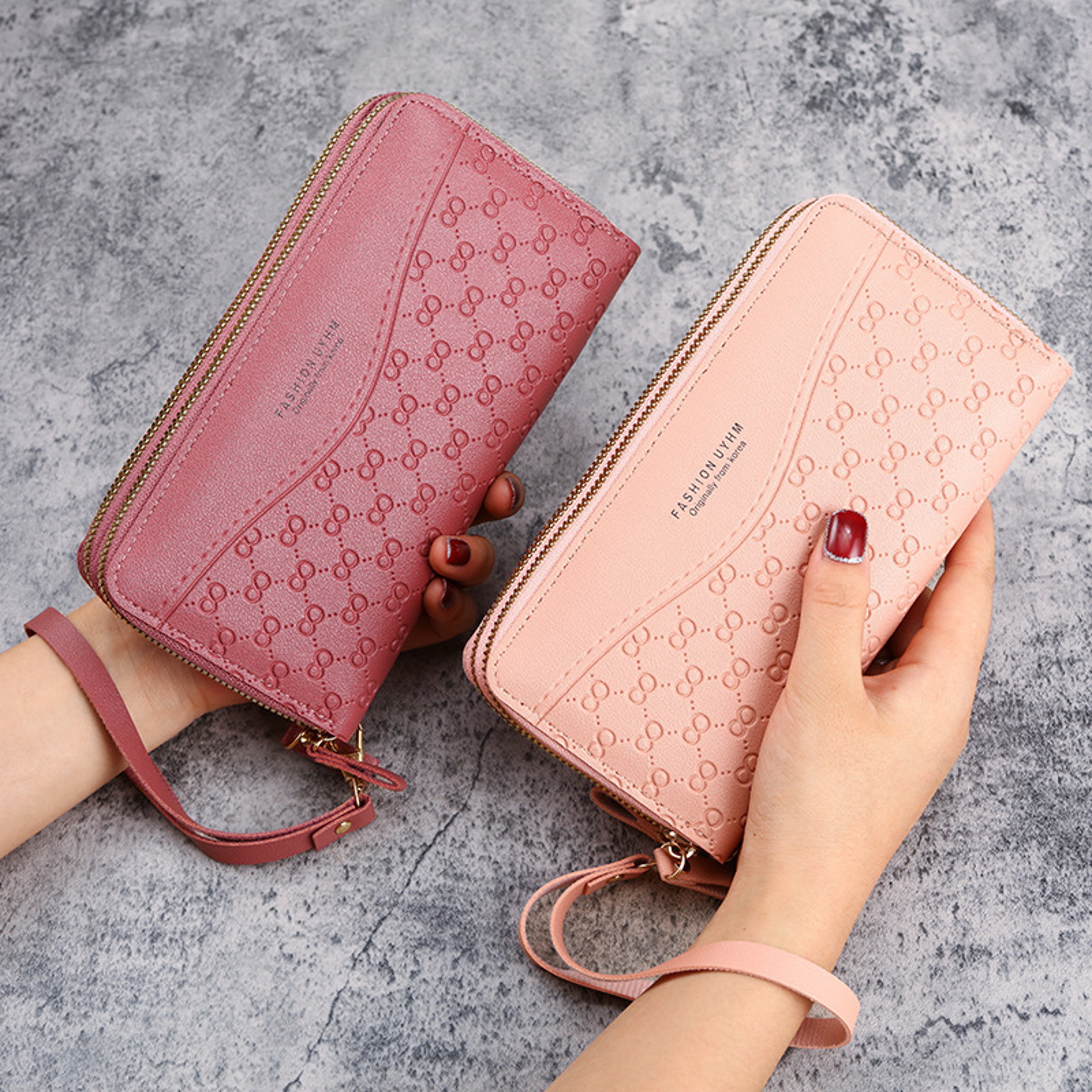 Luxury Womens Long Wallet With Zipper Large Capacity Card Holder Ladies Purse 0