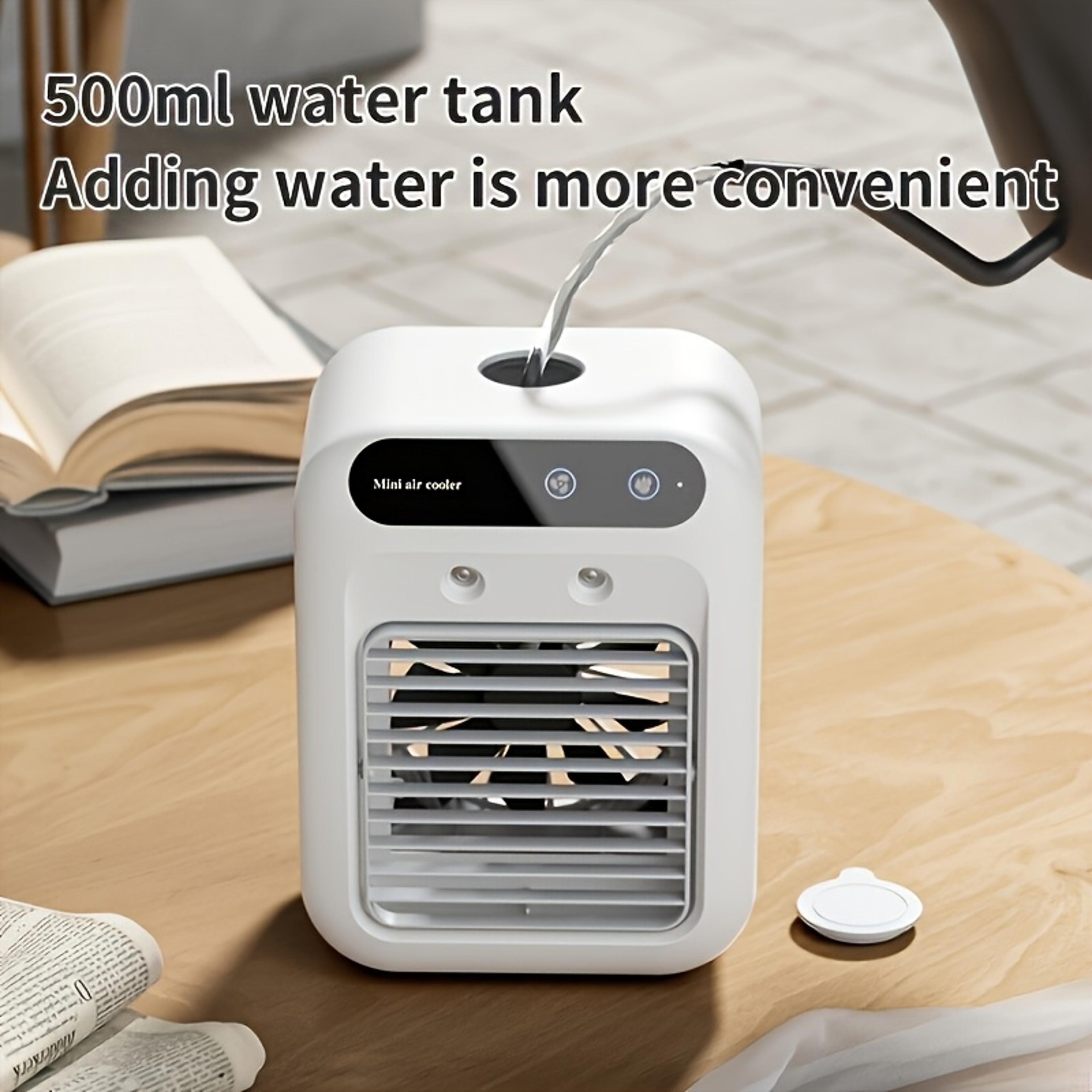 USB Mini Portable Air Cooler Fan With Dual Spray Humidifier 2