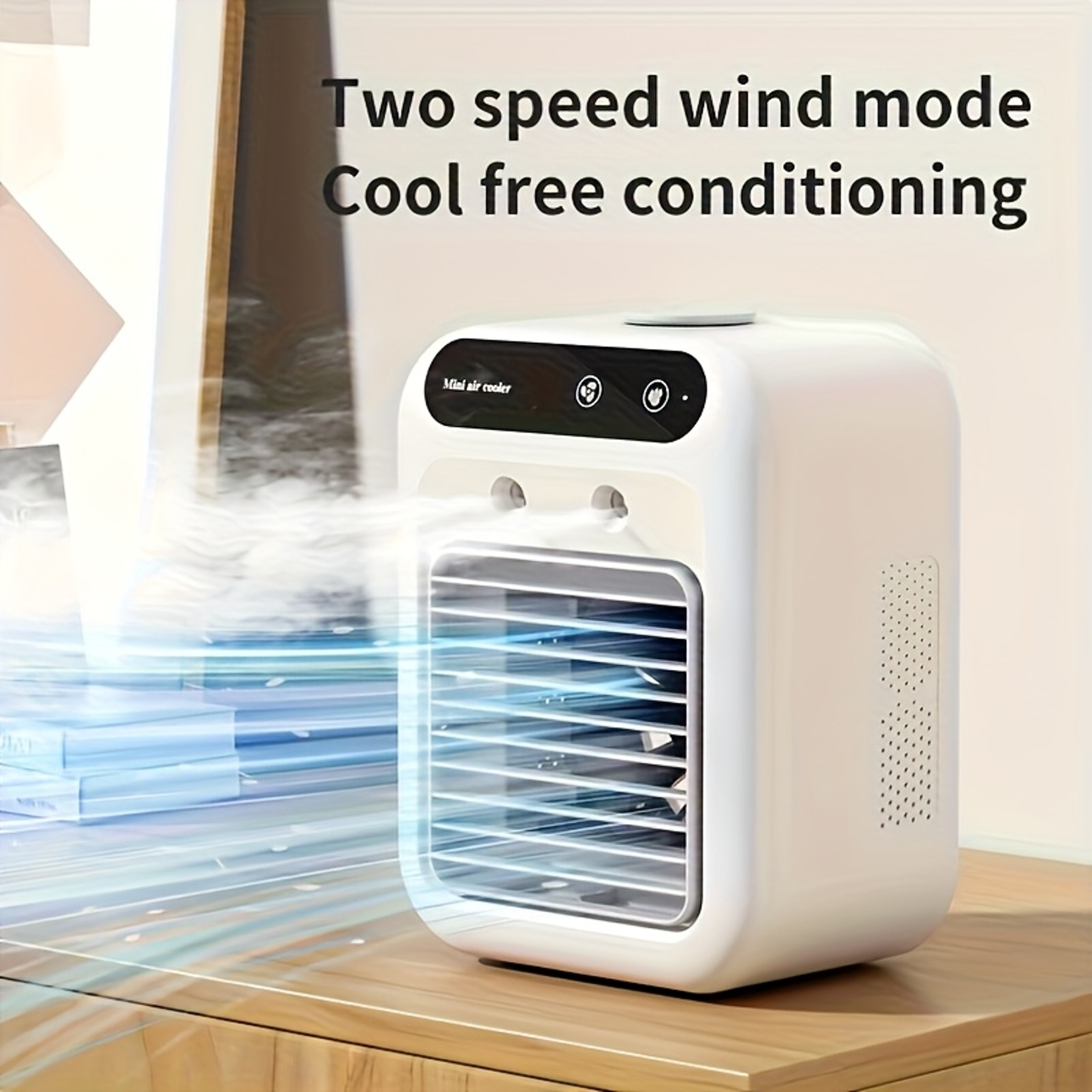 USB Mini Portable Air Cooler Fan With Dual Spray Humidifier 7