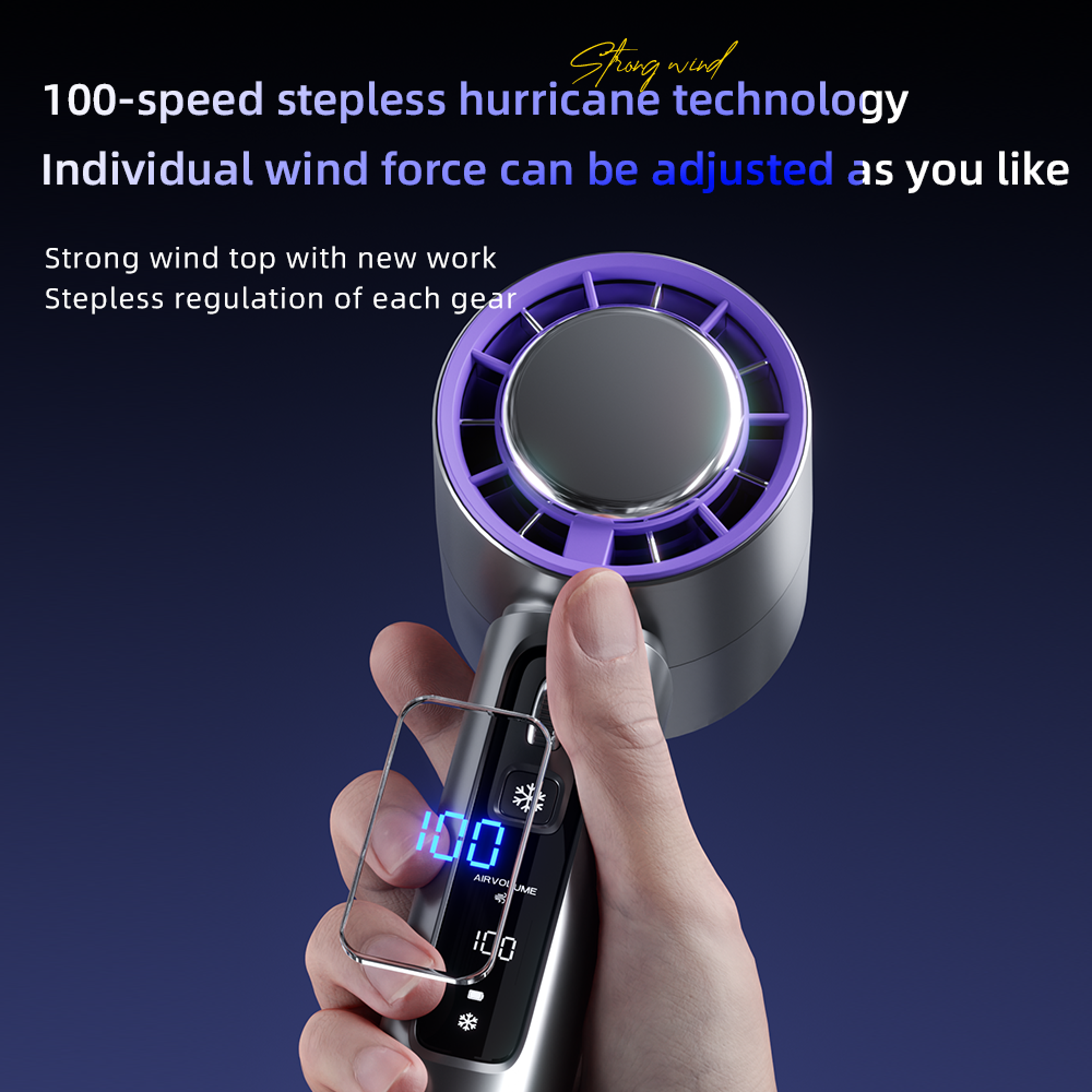 New Semiconductor Cooling Portable Handheld Fan Rechargeable Mini Fan – view 2