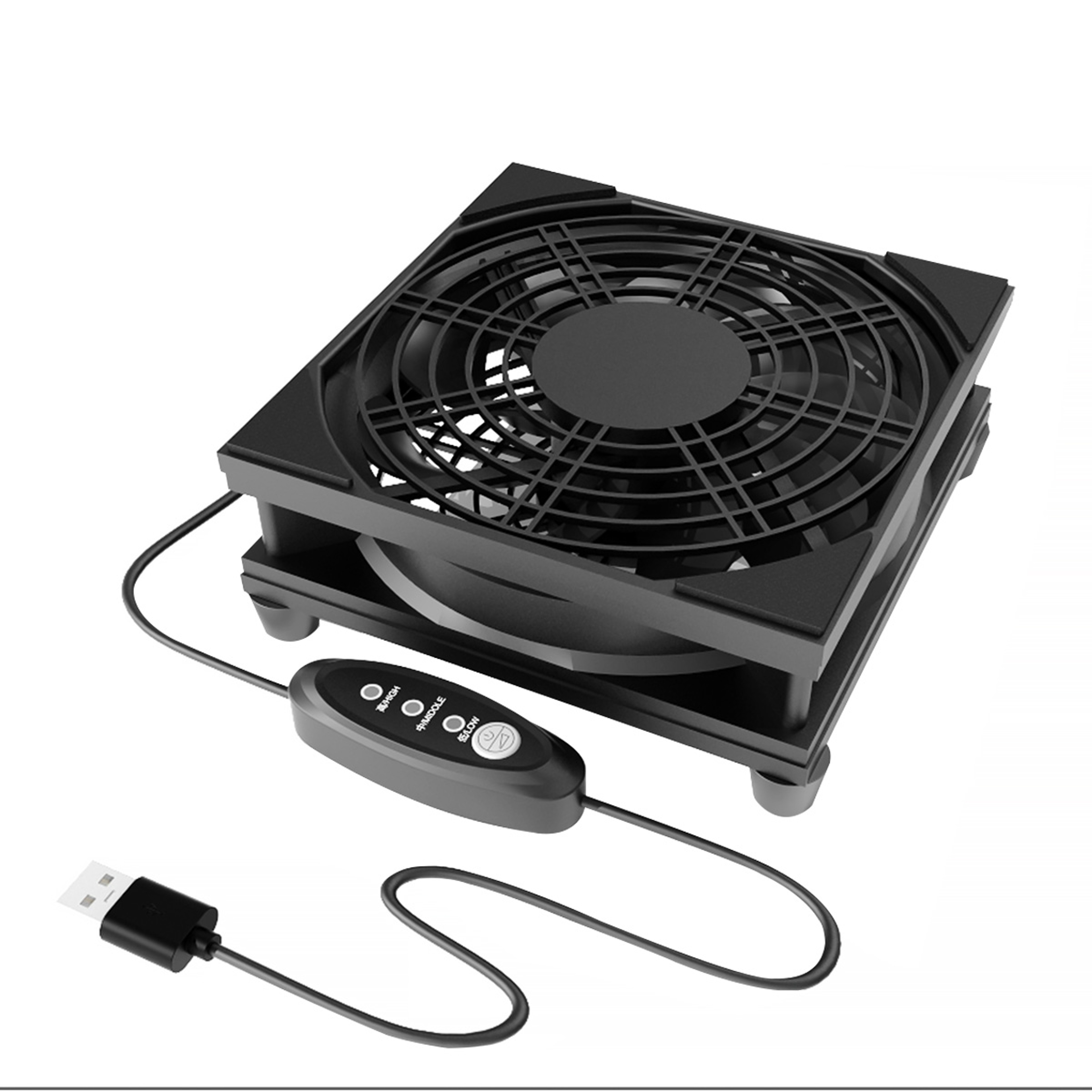 USB Cooling Fan With 3 Speed Control Silent 5V Adjustable Computer Fan 6
