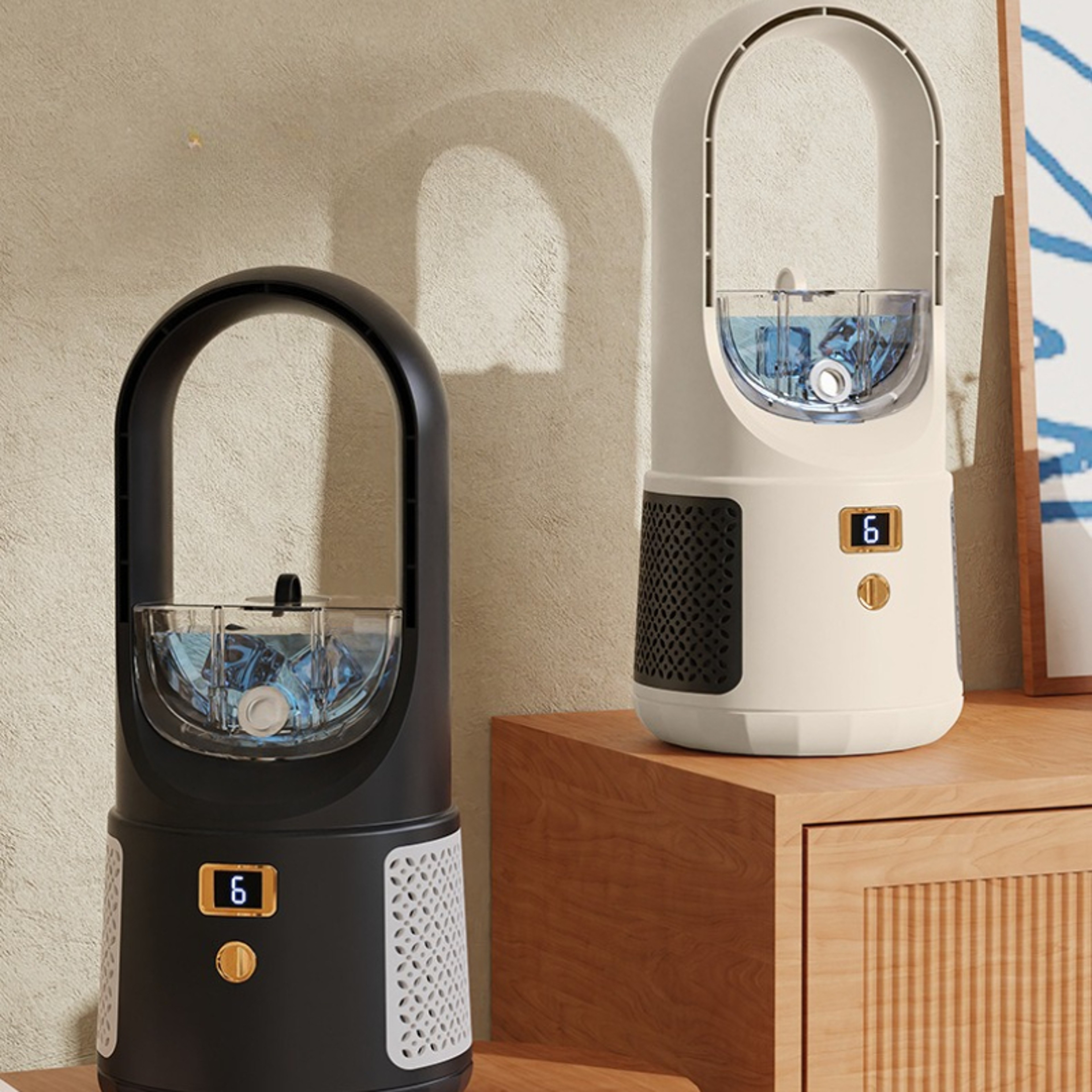 Cordless Mist Spray Tower Fan With Smart Humidifier Function And USB Rechargeable Cooling 1