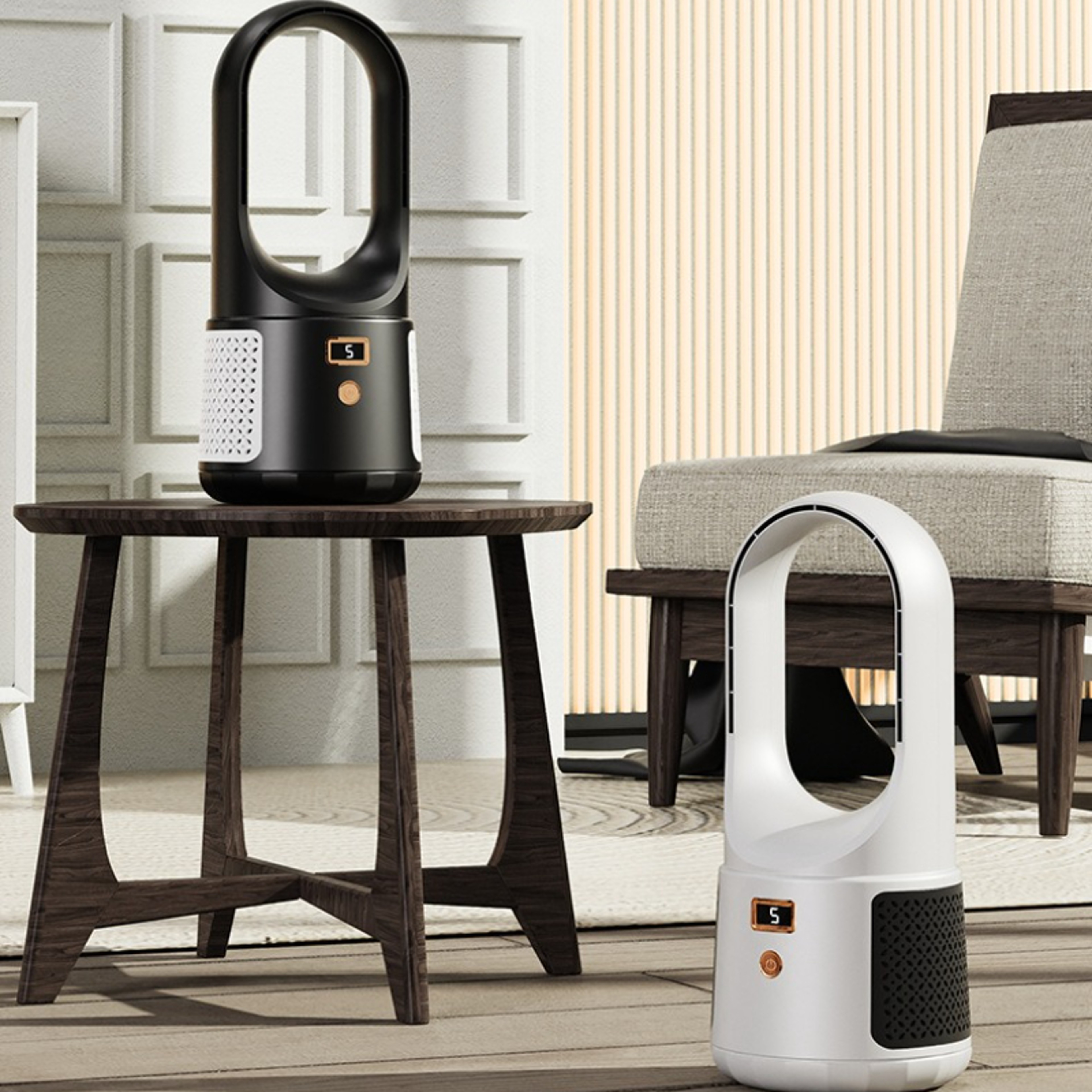 Cordless Mist Spray Tower Fan With Smart Humidifier Function And USB Rechargeable Cooling 0