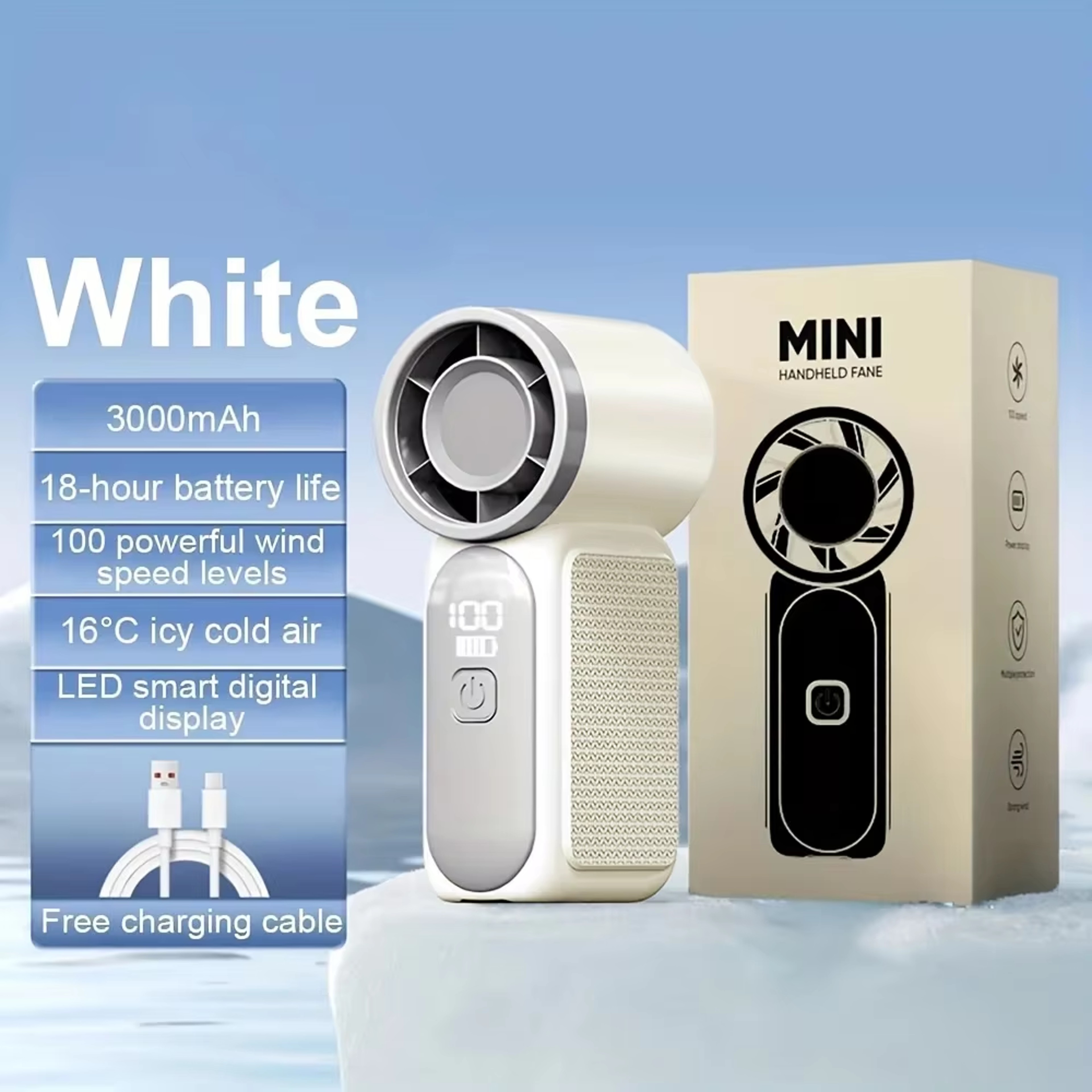 Mini Handheld Fan Portable Turbo Cooling Fan 5