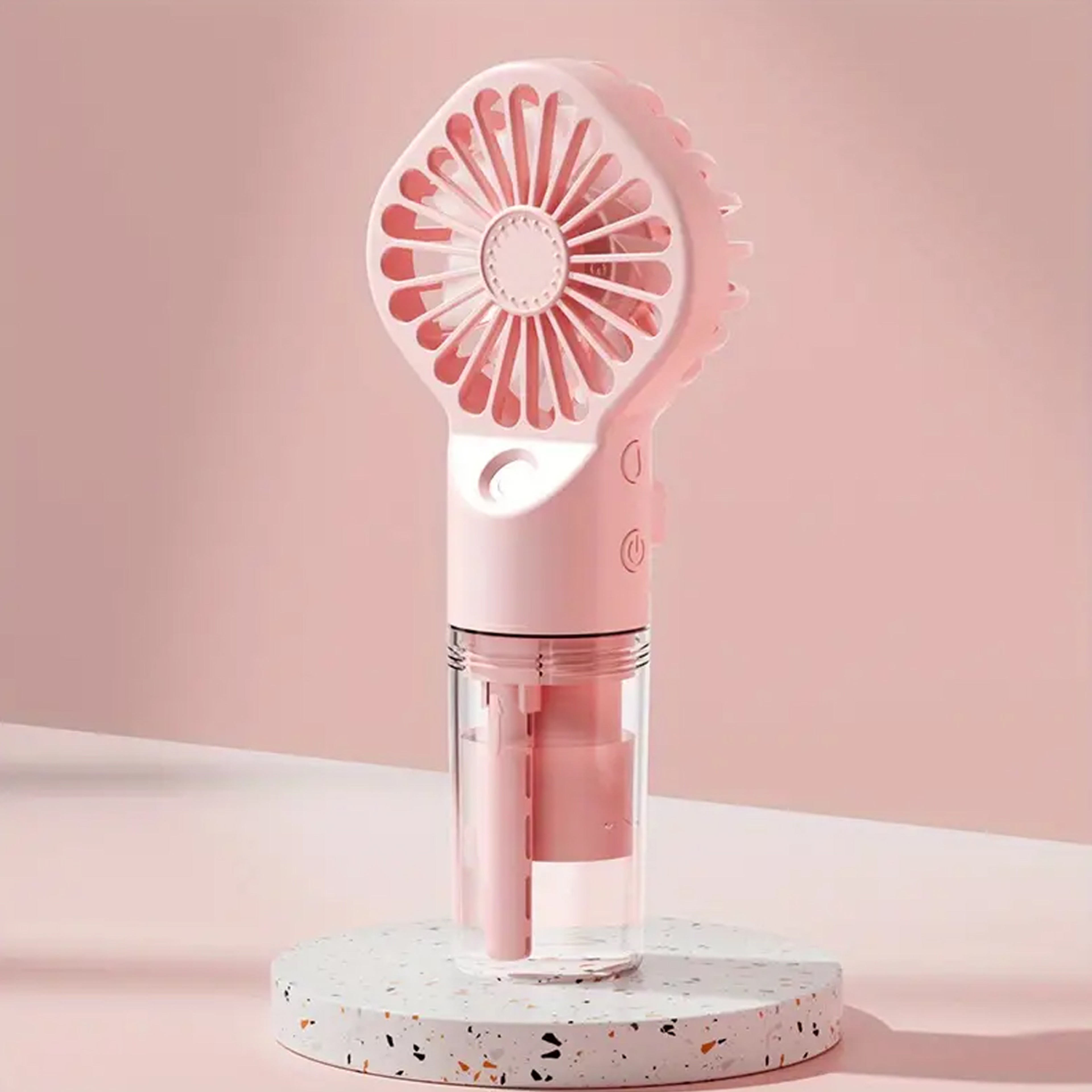 Handheld Mini Fan Portable Mist Cooler Rechargeable USB Fan With Cooling Spray Humidifier 2