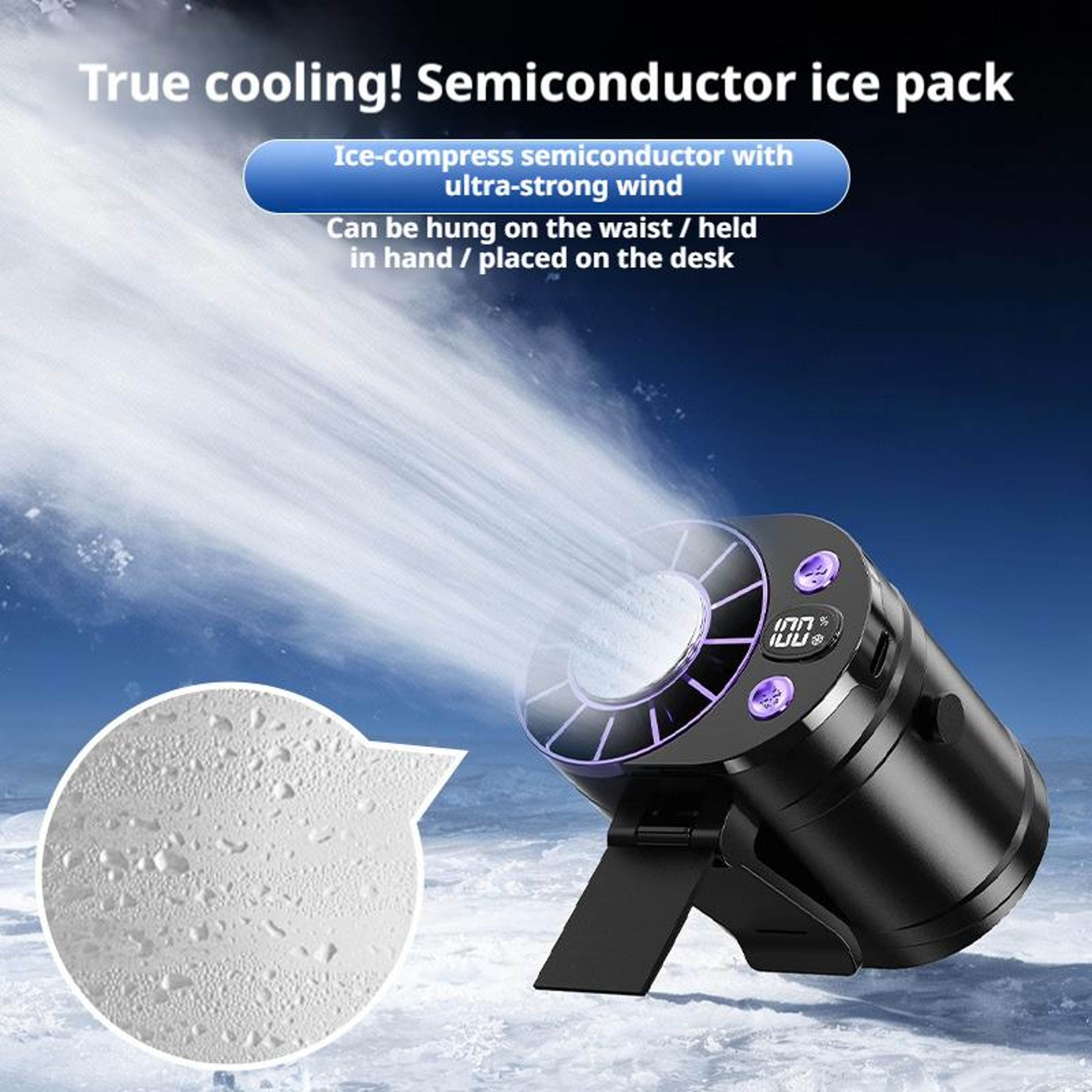 Semiconductor Cooling Waist Fan Portable Air Conditioner Mini Cooling Fan 2