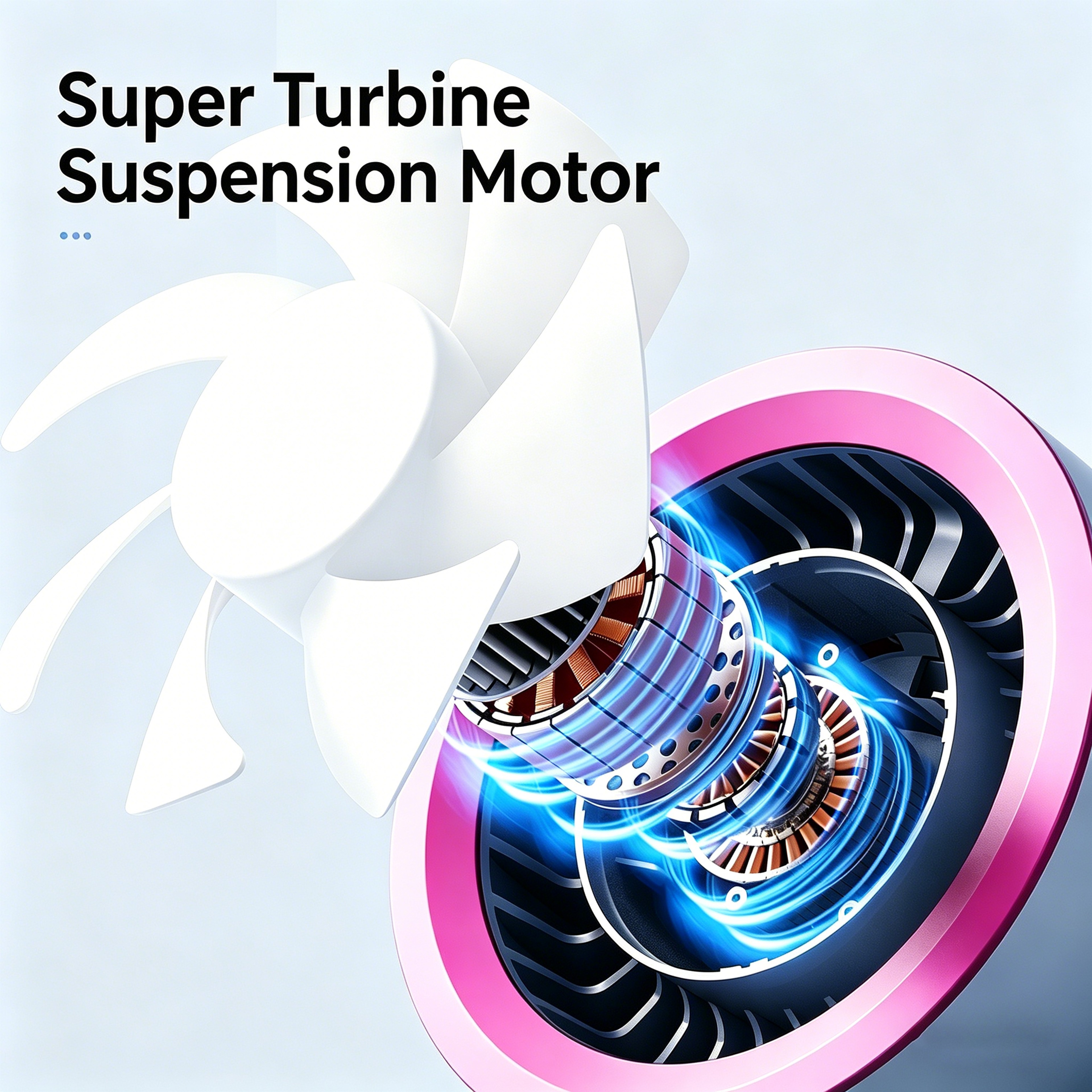 High Velocity Rechargeable Desktop Fan With LED Touch Control 5