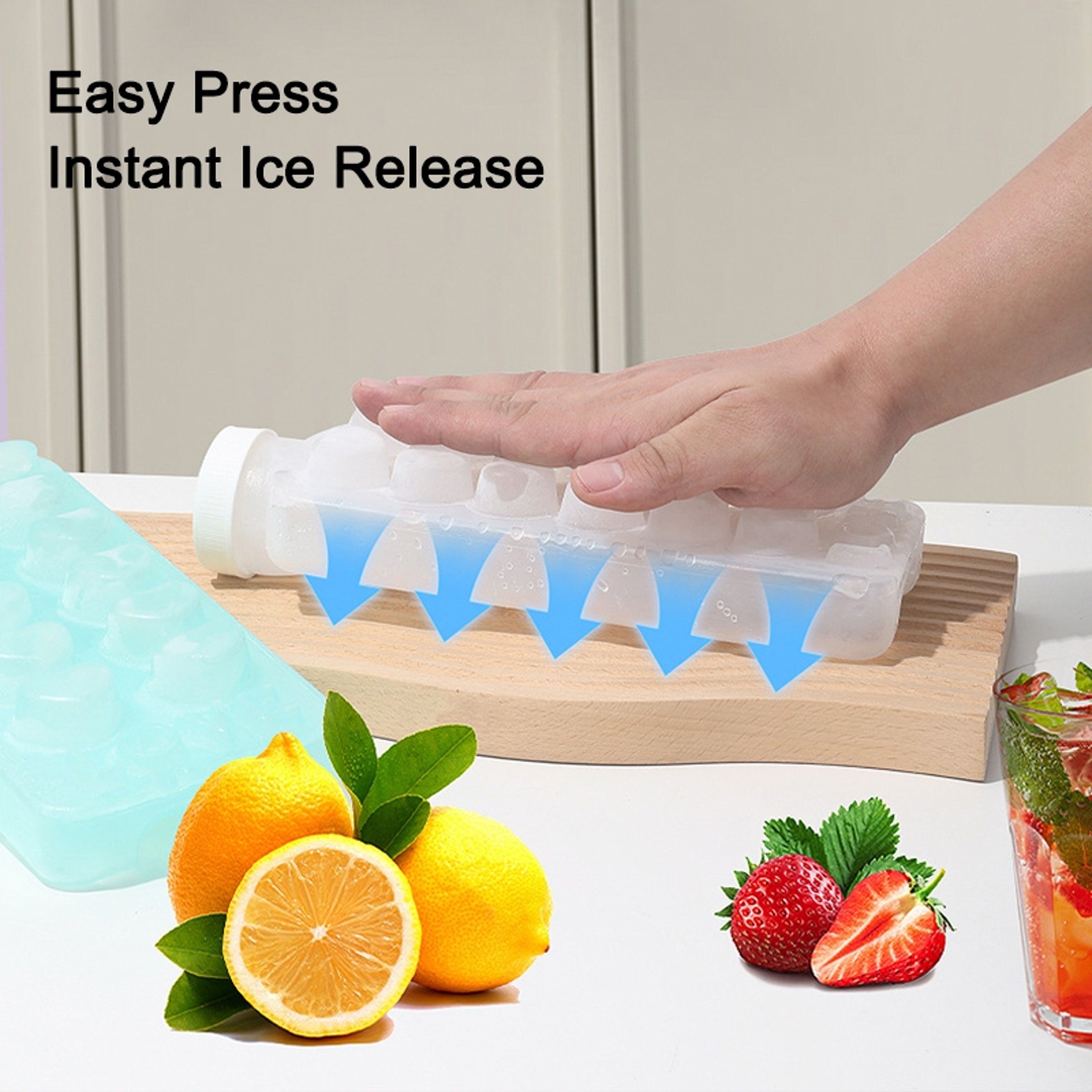 Heart Ice Cube Tray Water Bottle Portable Ice Storage Box For Easy Homemade Chilled Drinks 3