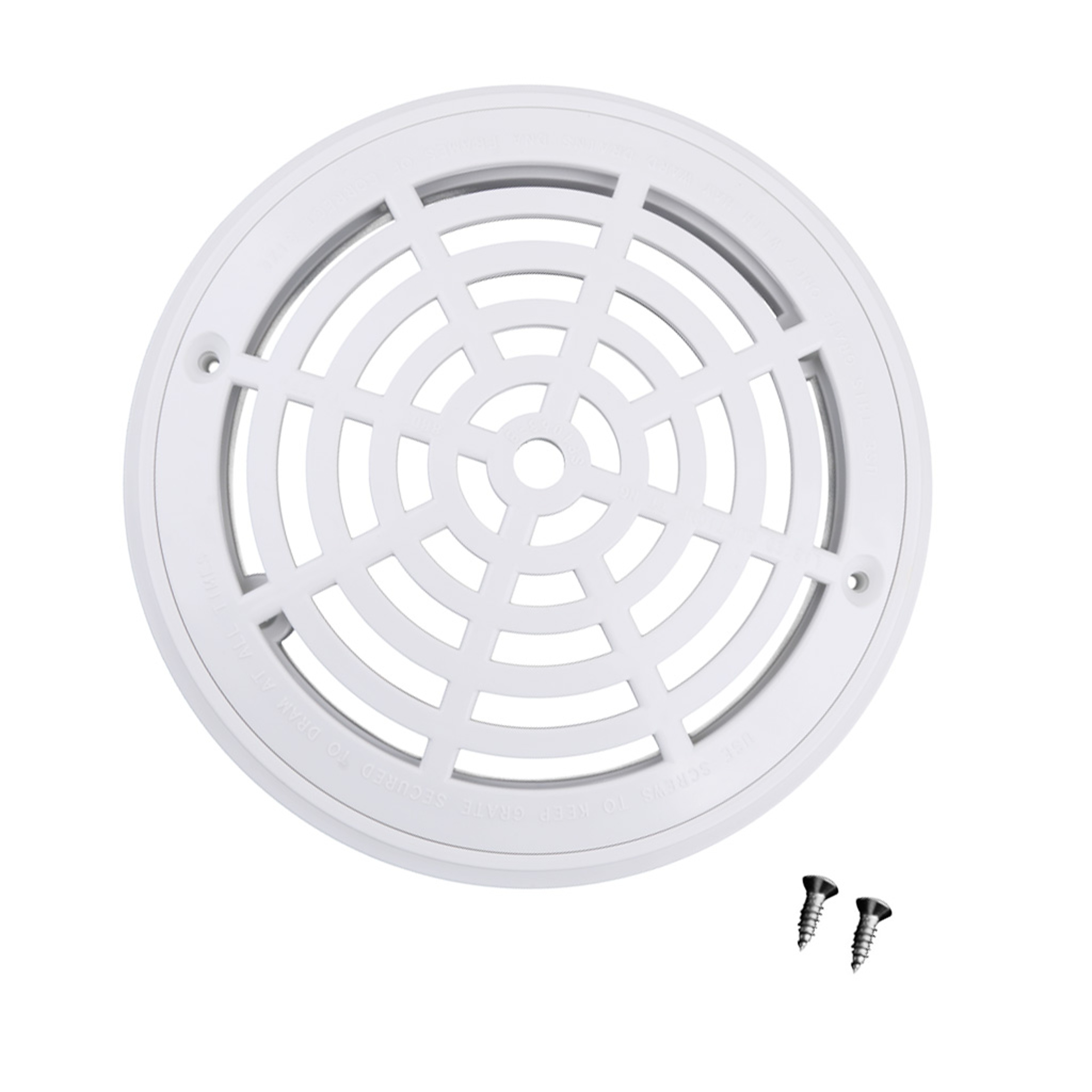 Pool Drain Cover Replacement Grate with Mounting Plate for Swimming Pools – view 2