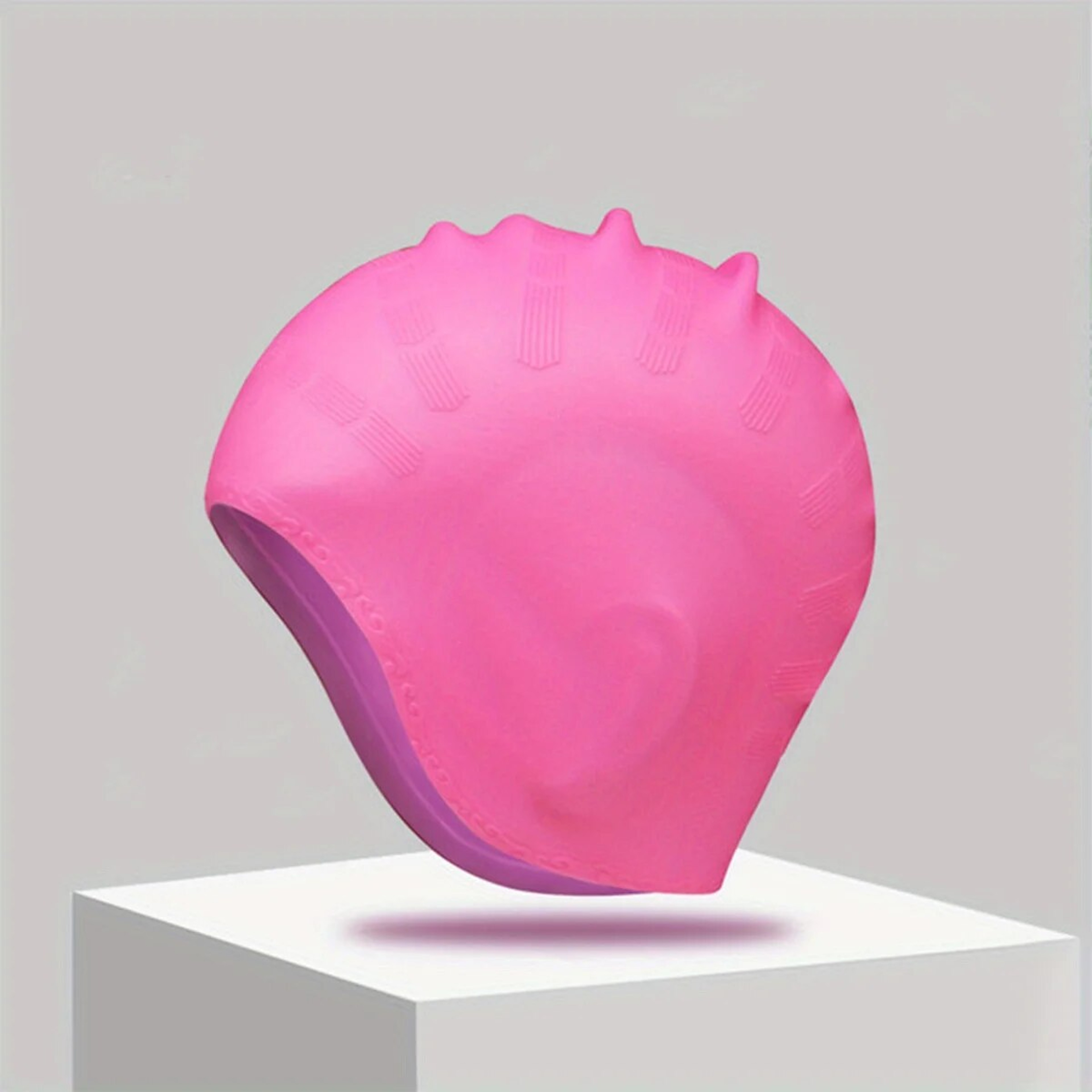 Silicone Swim Cap For Long Hair With Ear Pockets Waterproof Adult Swim Cap 6
