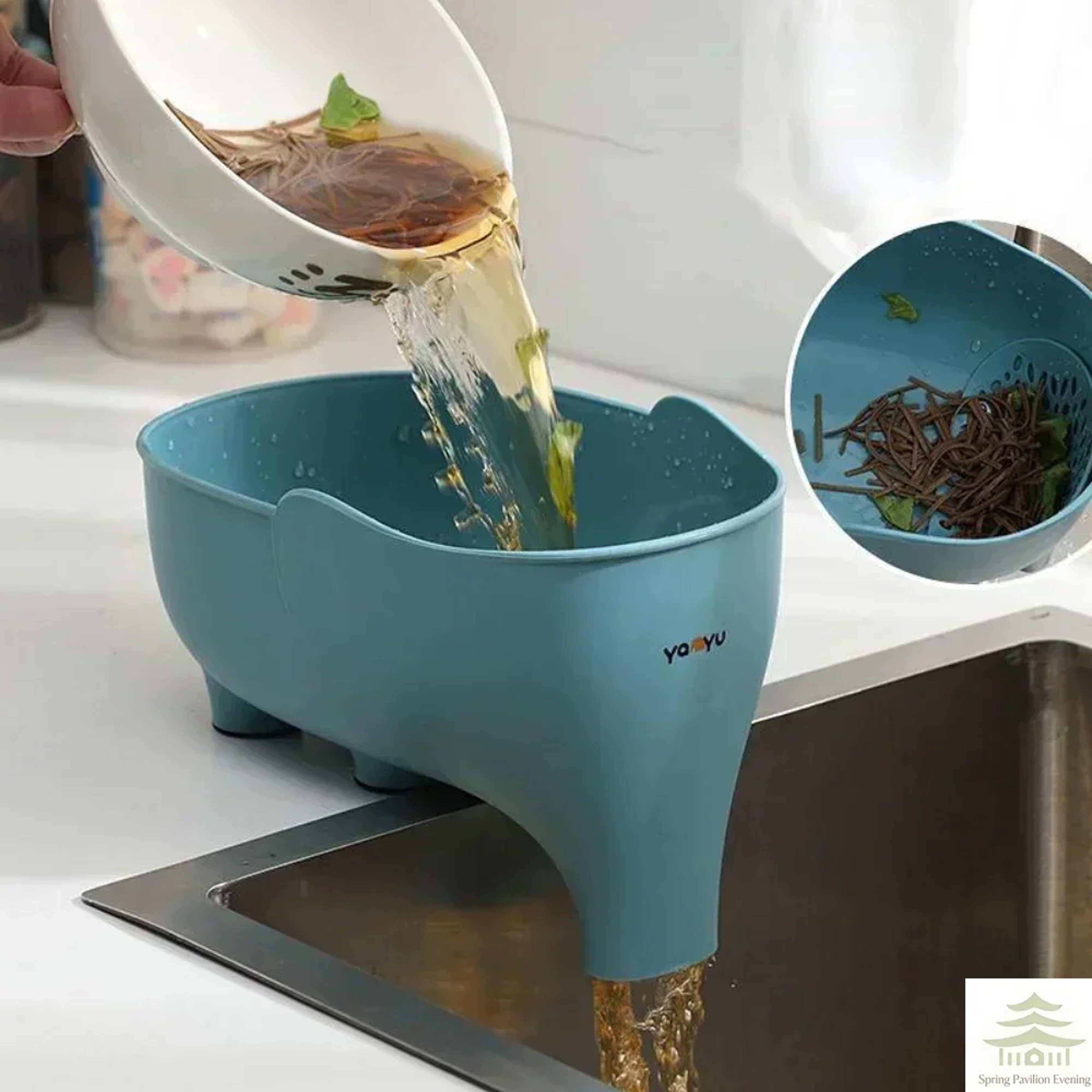 Elephant Sink Strainer Basket Kitchen Sink Organizer For Fruit  Vegetable Washing 0