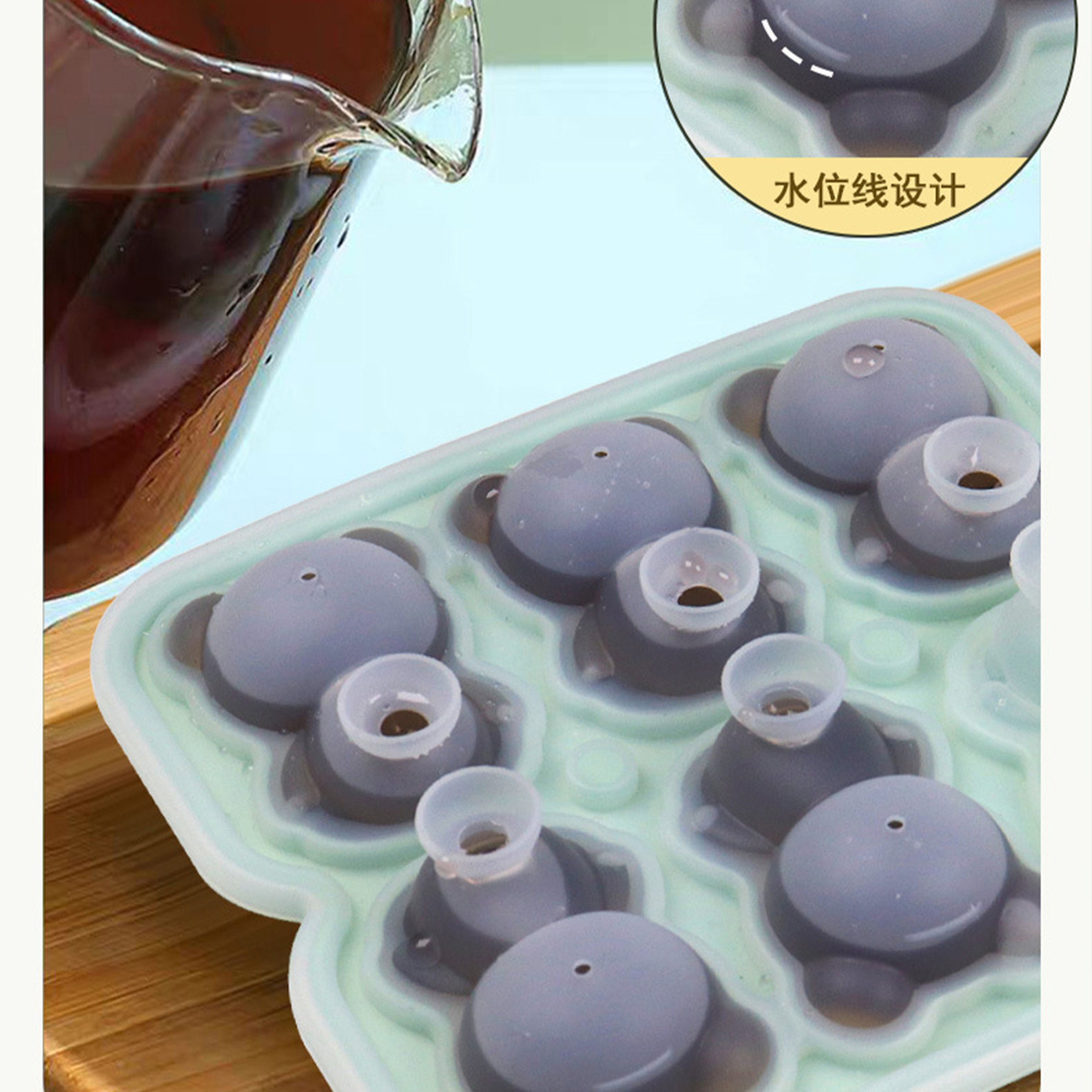 Cute Teddy Bear Ice Mold 6 Cavity Silicone Ice Cube Tray For Drinks Desserts  DIY Treats 2