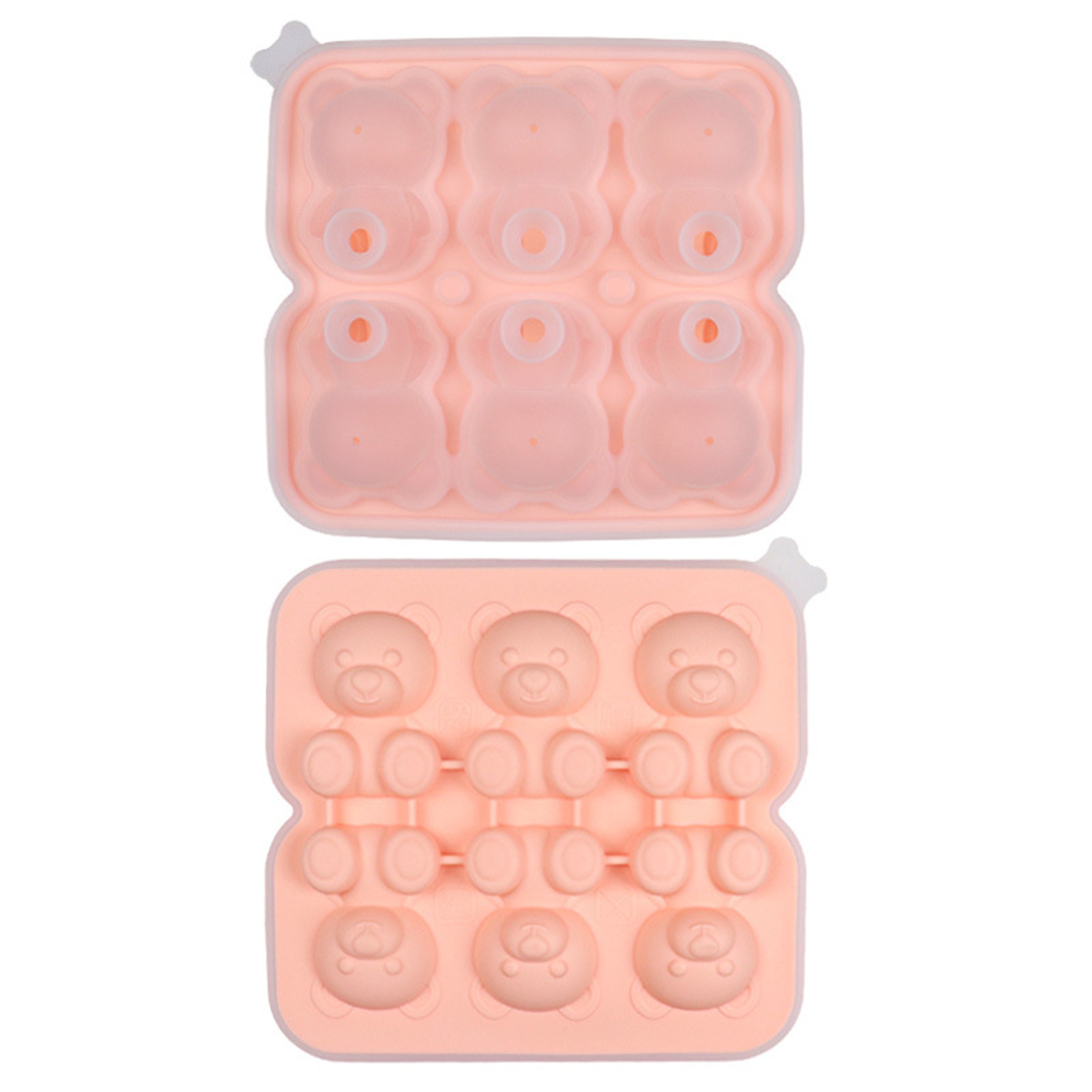Cute Teddy Bear Ice Mold 6 Cavity Silicone Ice Cube Tray For Drinks Desserts  DIY Treats 9