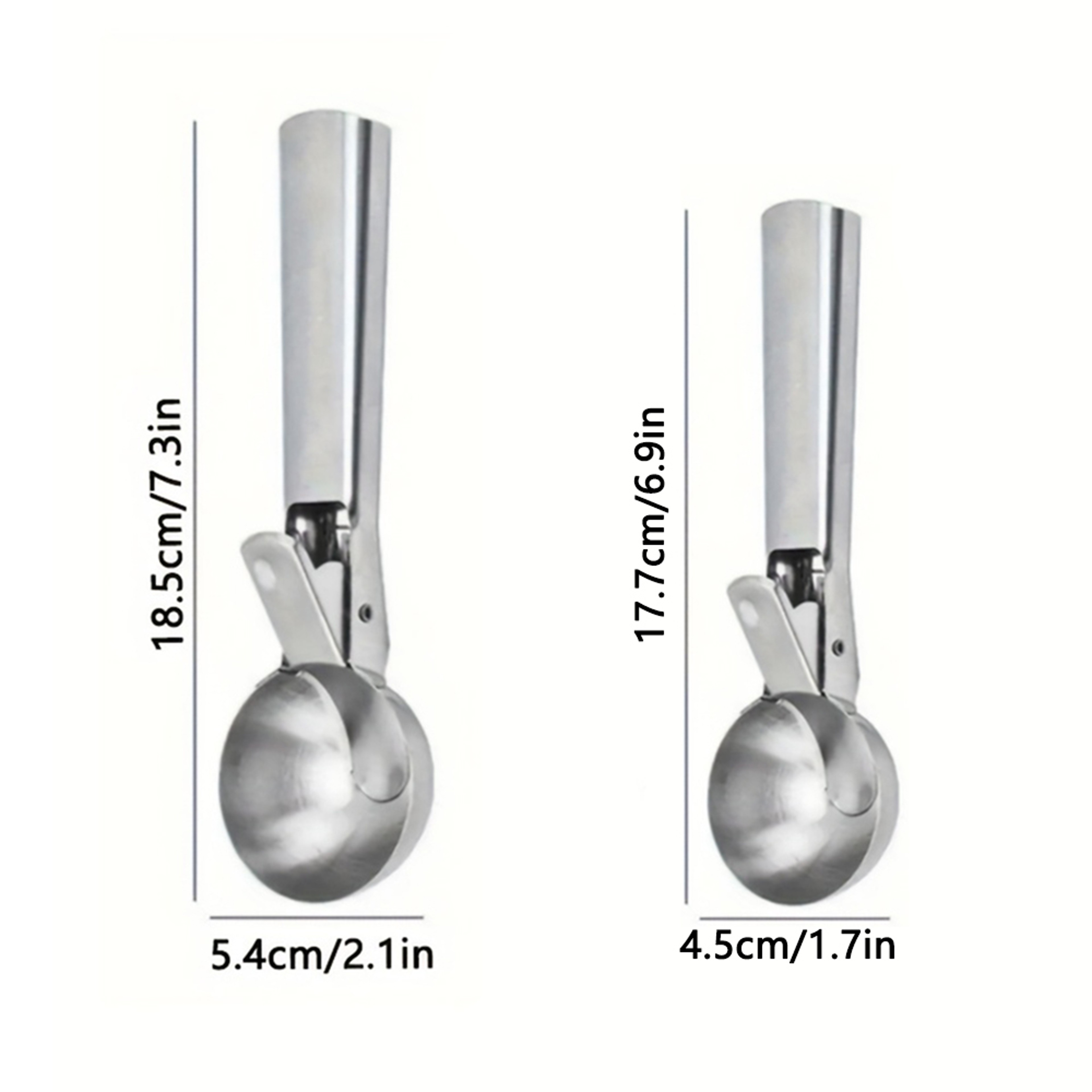 Stainless Steel Ice Cream Scoop & Melon Baller Dual Purpose Fruit Scoop – view 4