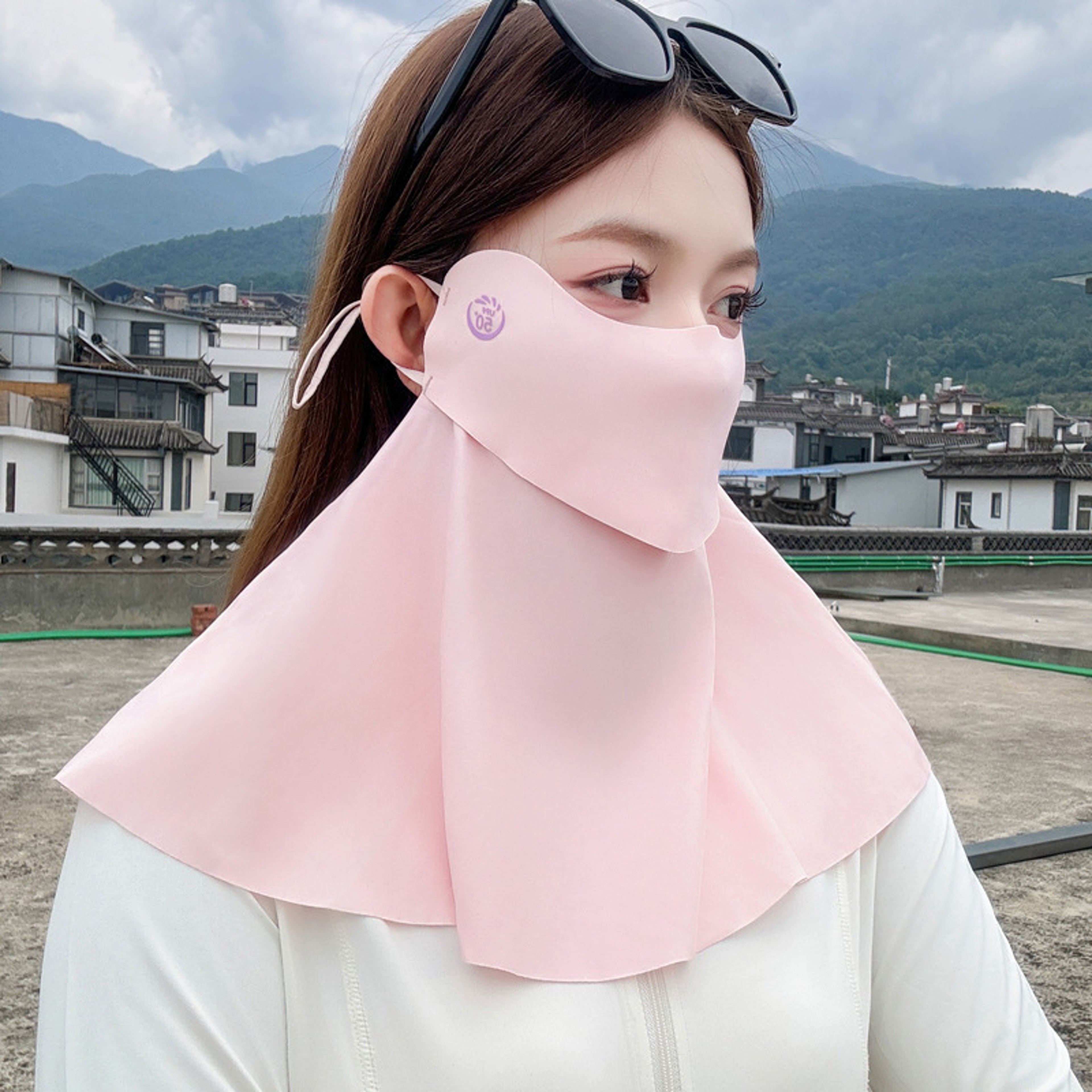 Cooling UV Protection Face Mask With Ice Silk Neck Cover For Cycling  Outdoor Activities 7