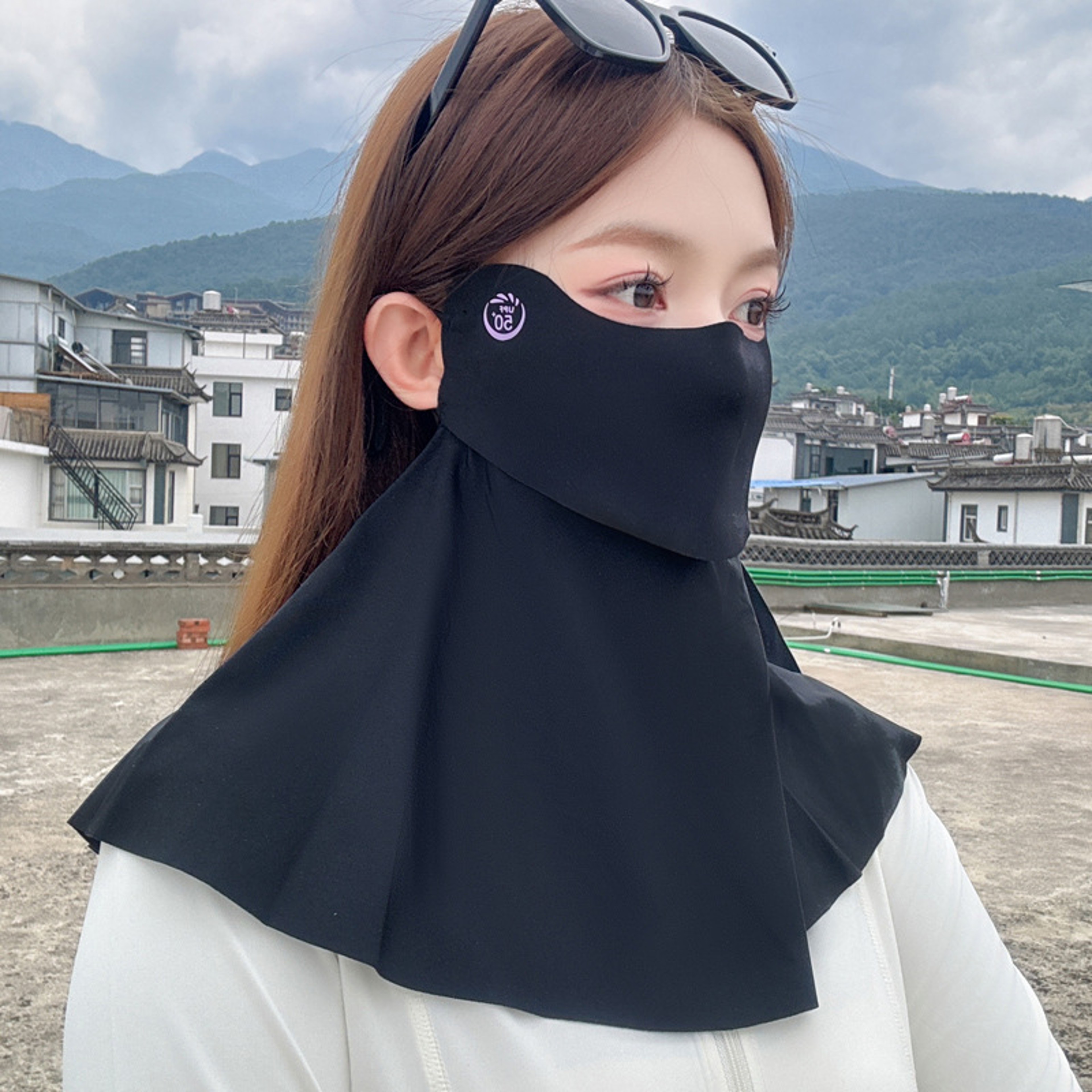 Cooling UV Protection Face Mask With Ice Silk Neck Cover For Cycling  Outdoor Activities 8