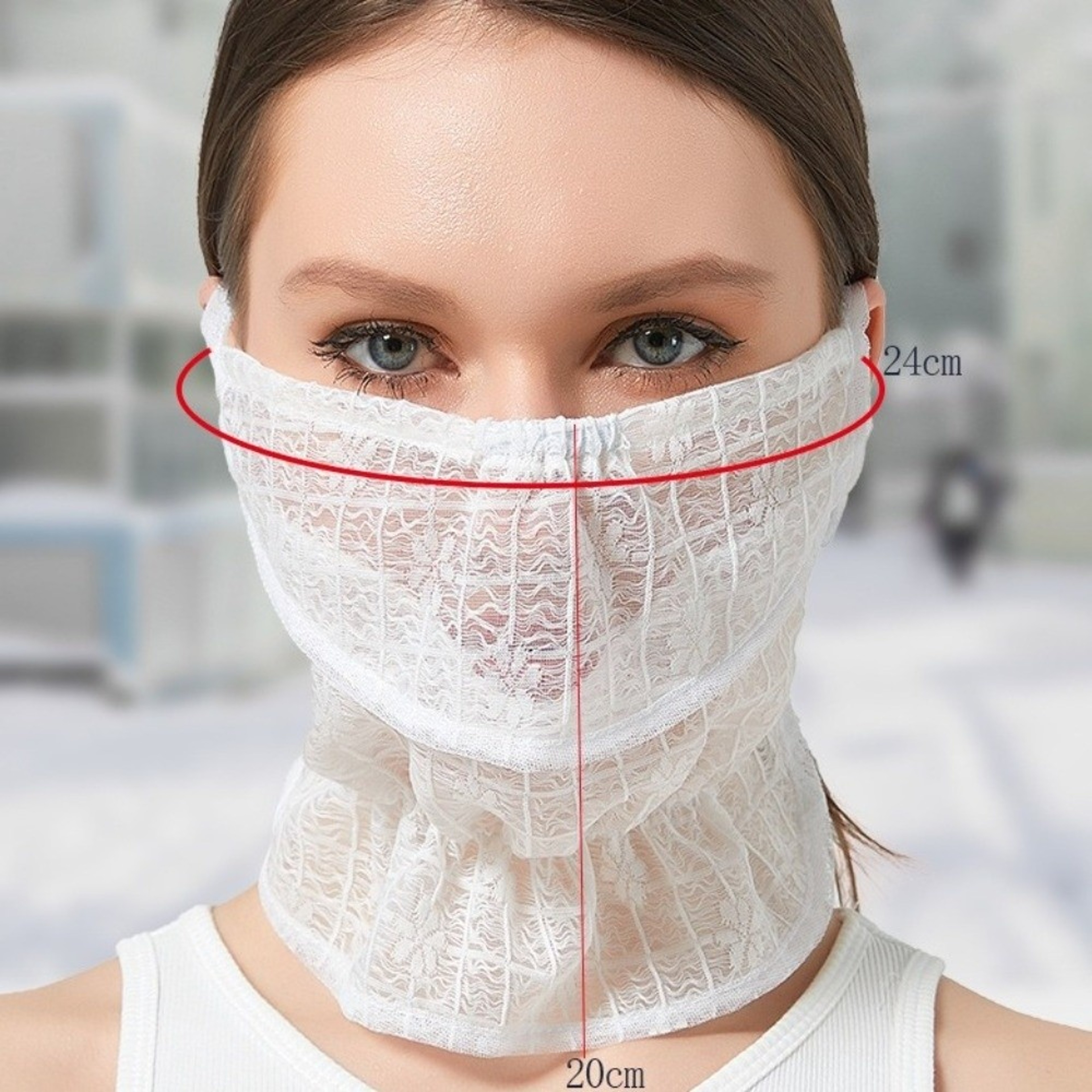 Summer UV Face Mask With Neck Protection Breathable Sun Protection Face Cover 4