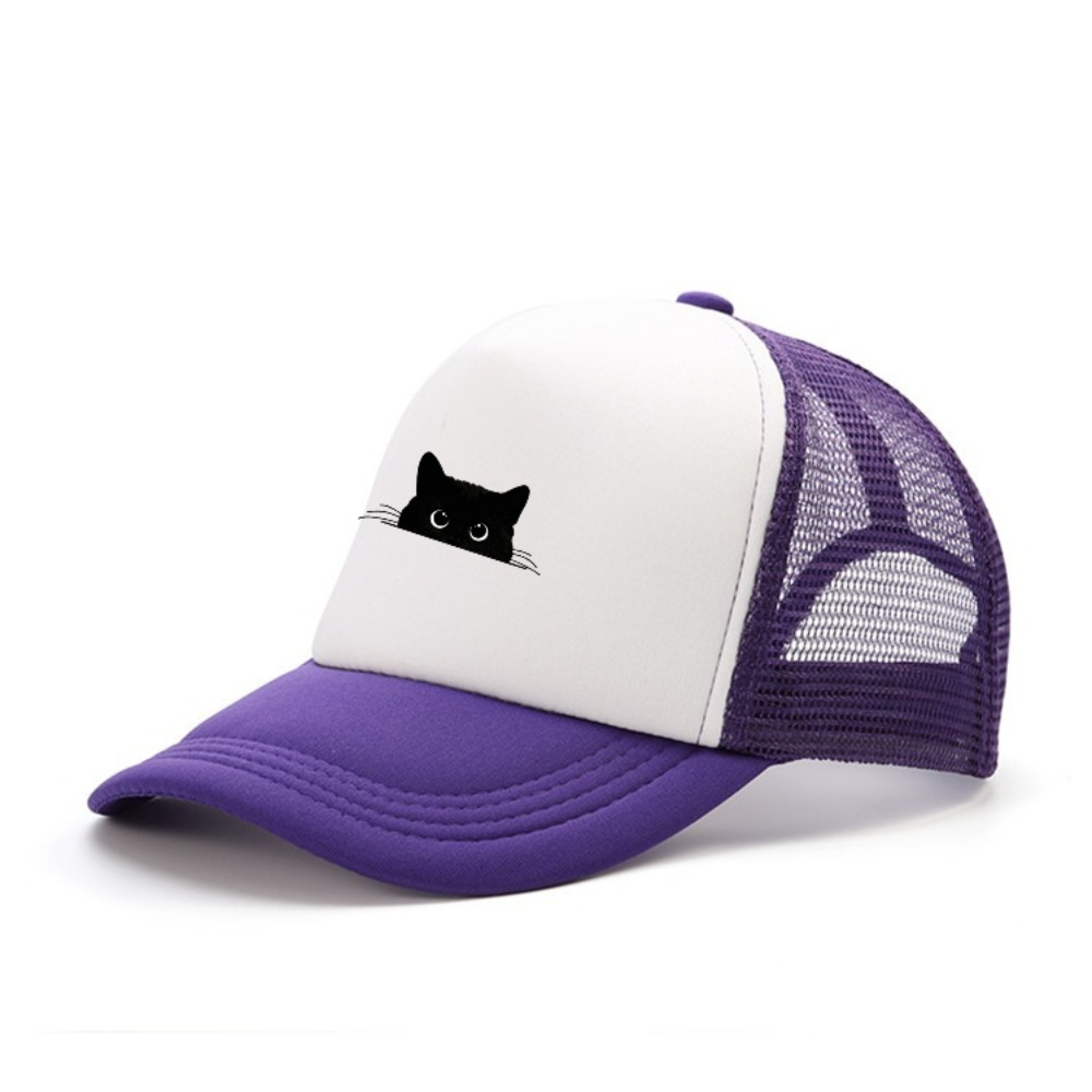 Cute Cat Baseball Cap Adjustable Unisex Sun Shade Hat For Travel  Everyday Wear 2