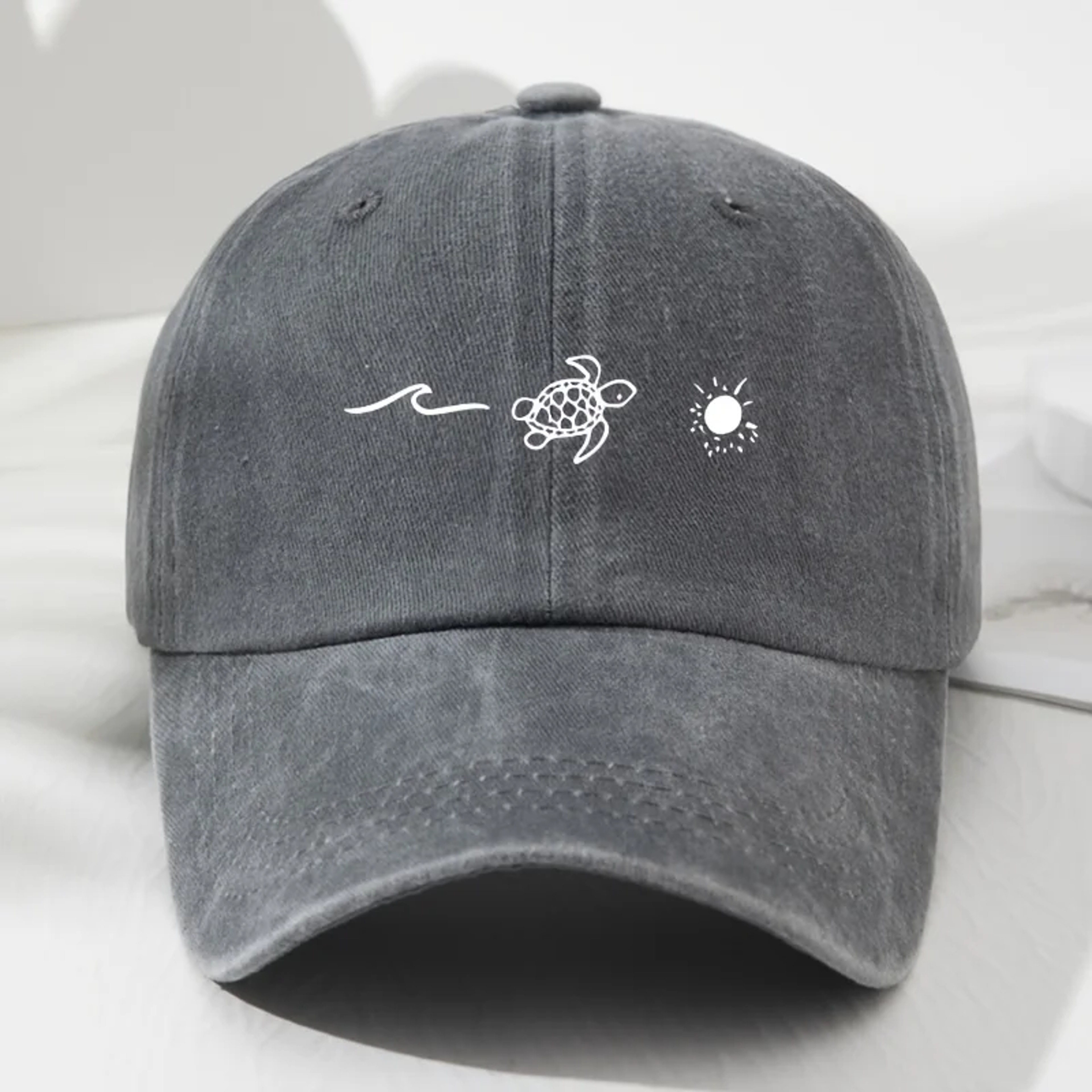 Turtle Print Unisex Baseball Cap Casual Beach Hat For Outdoor Everyday Wear 5