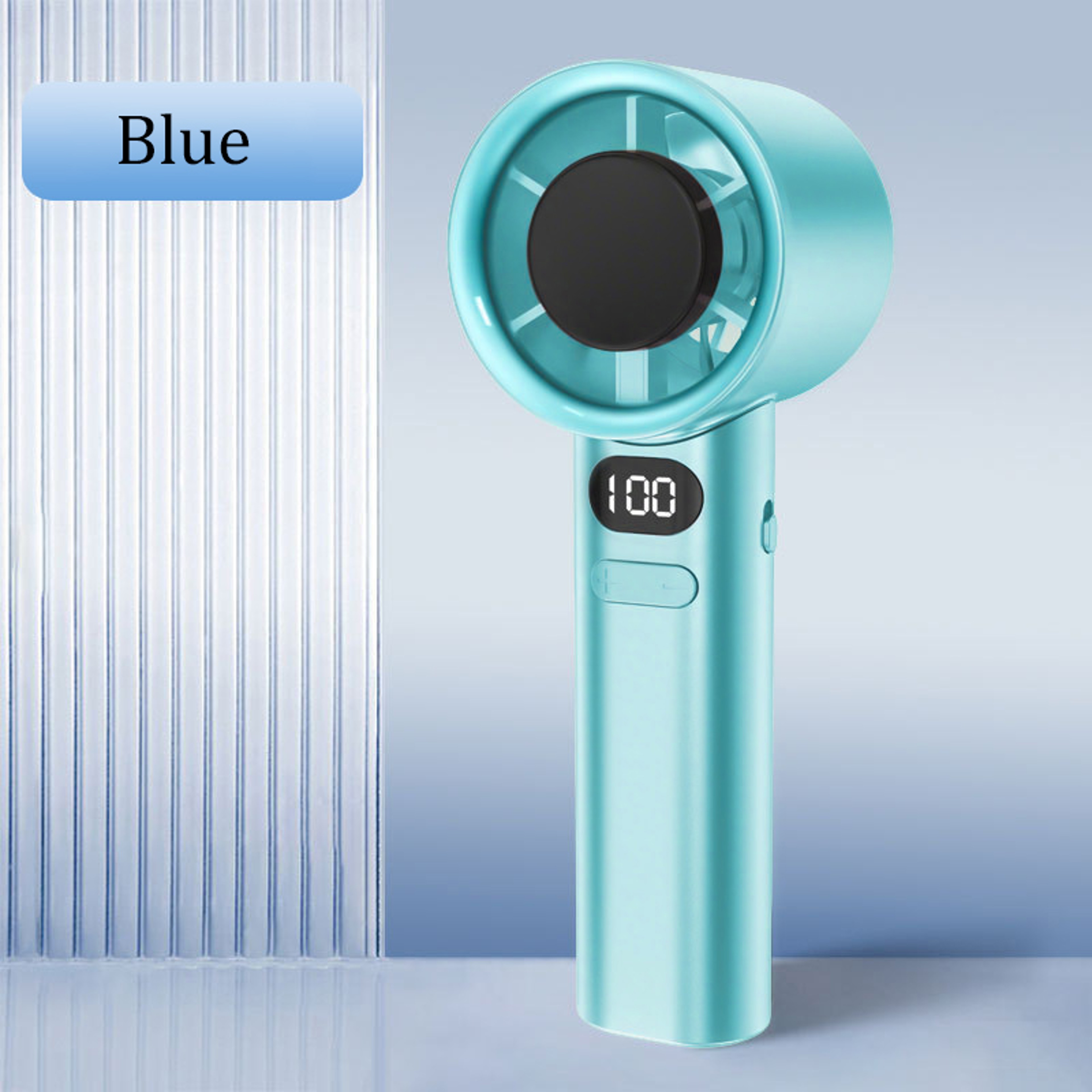 ArcticFlow Portable Handheld Fan With Ice Cooling Mode  120Speed Rechargeable Desktop Fan 3