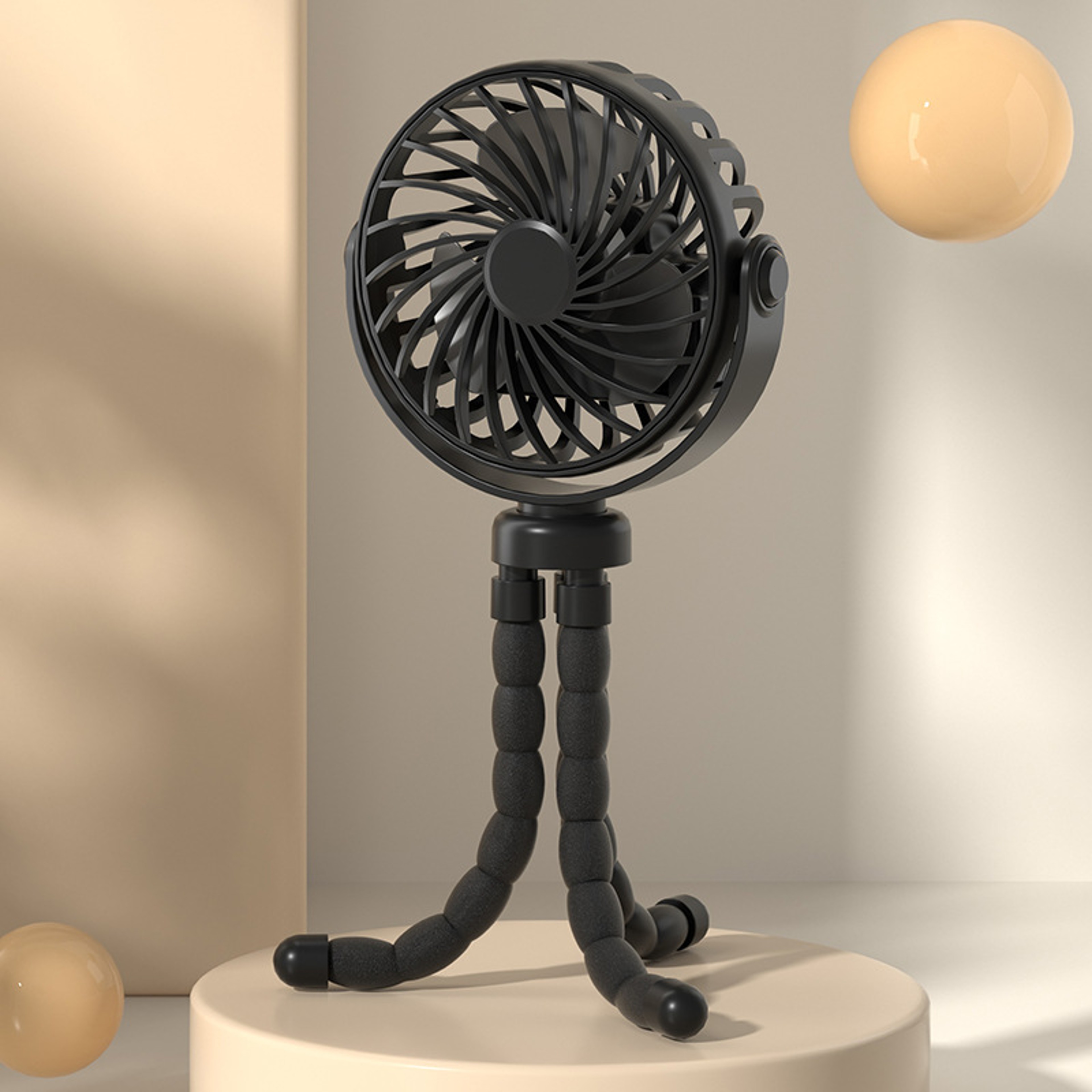 Portable USB Baby Stroller Fan Rechargeable Bladeless Handheld Cooling Fan 0