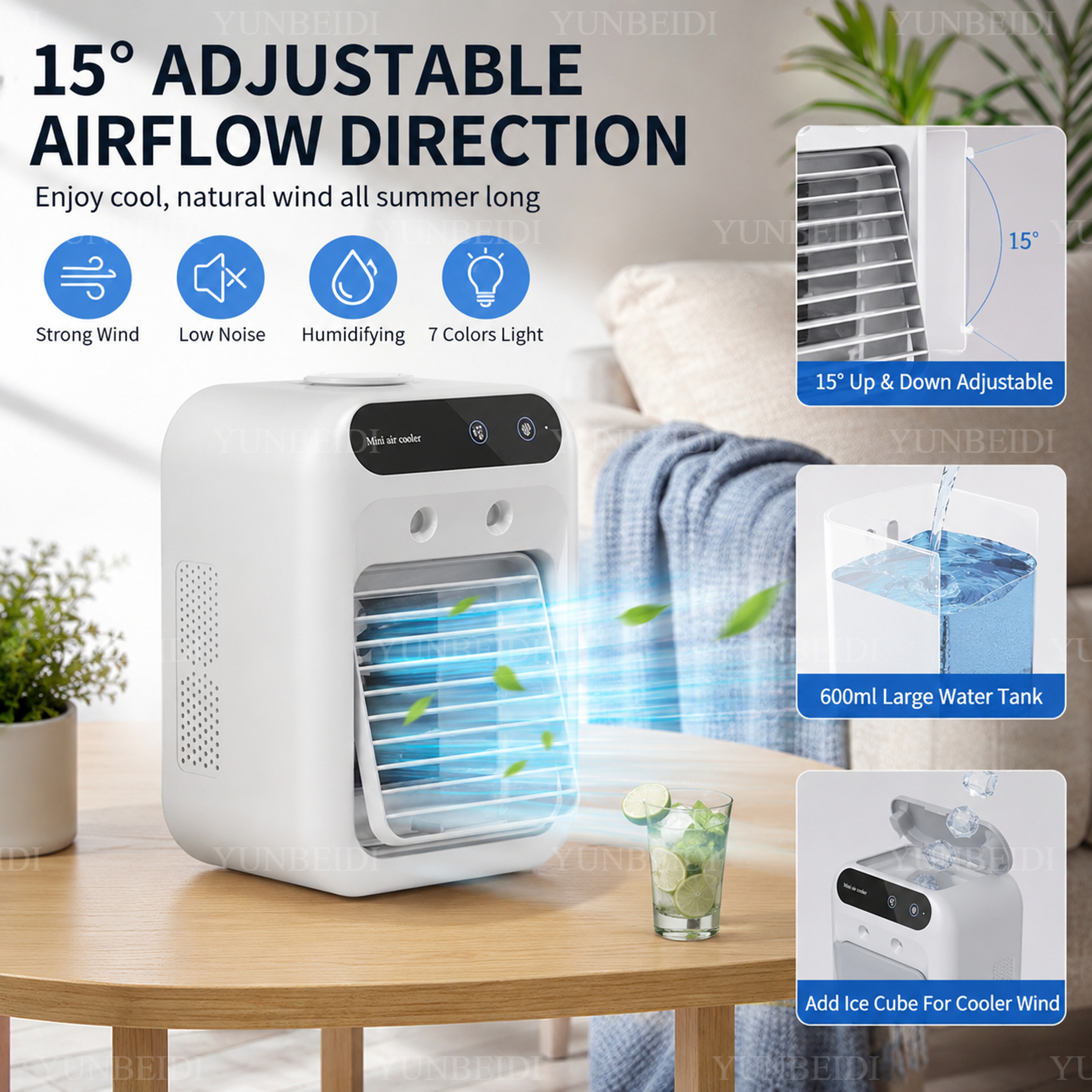 Arctic Breeze Portable Misting Fan USB Rechargeable Personal Cooling Fan 4
